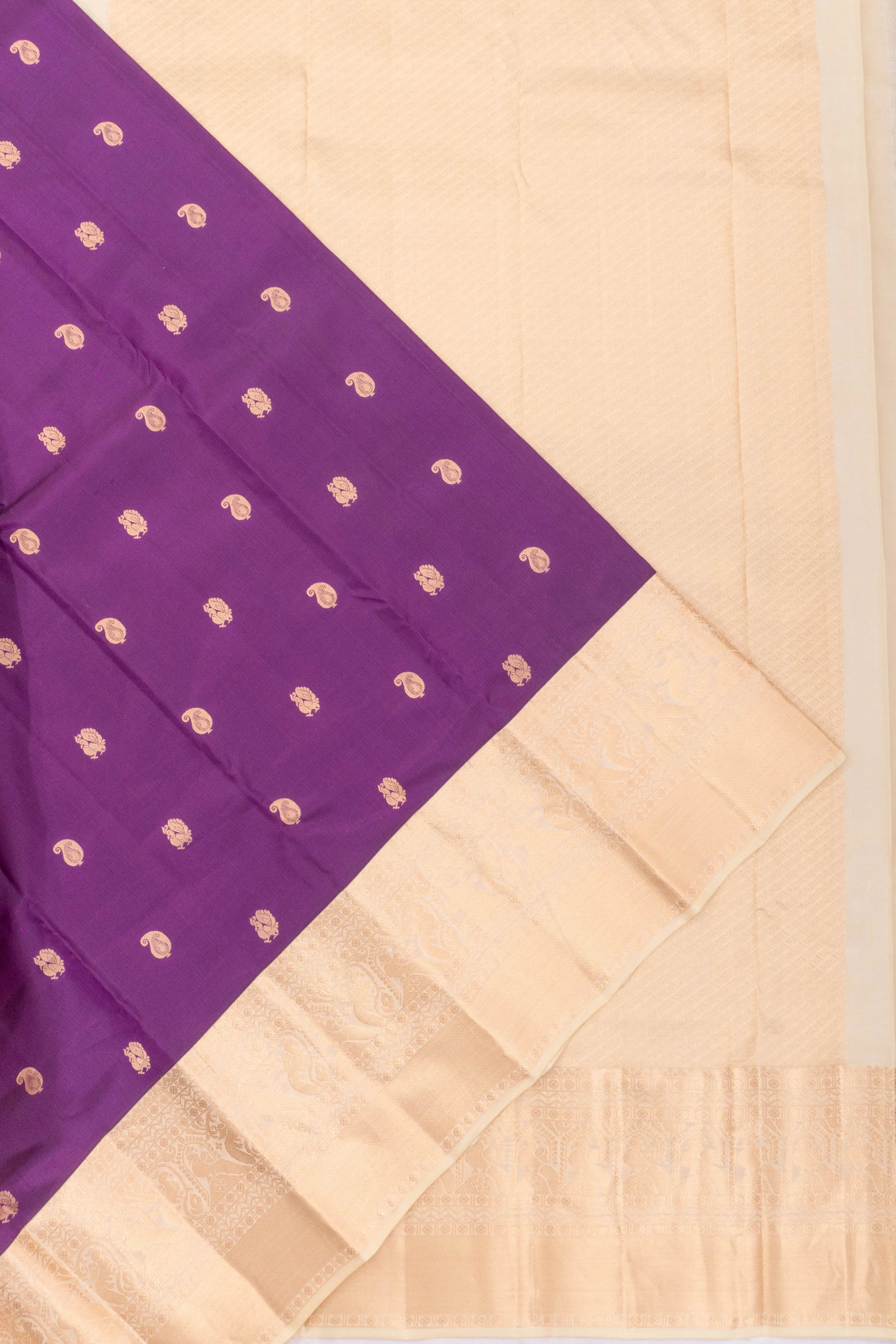 Taranga Kanchi Silk Butta Purple Saree