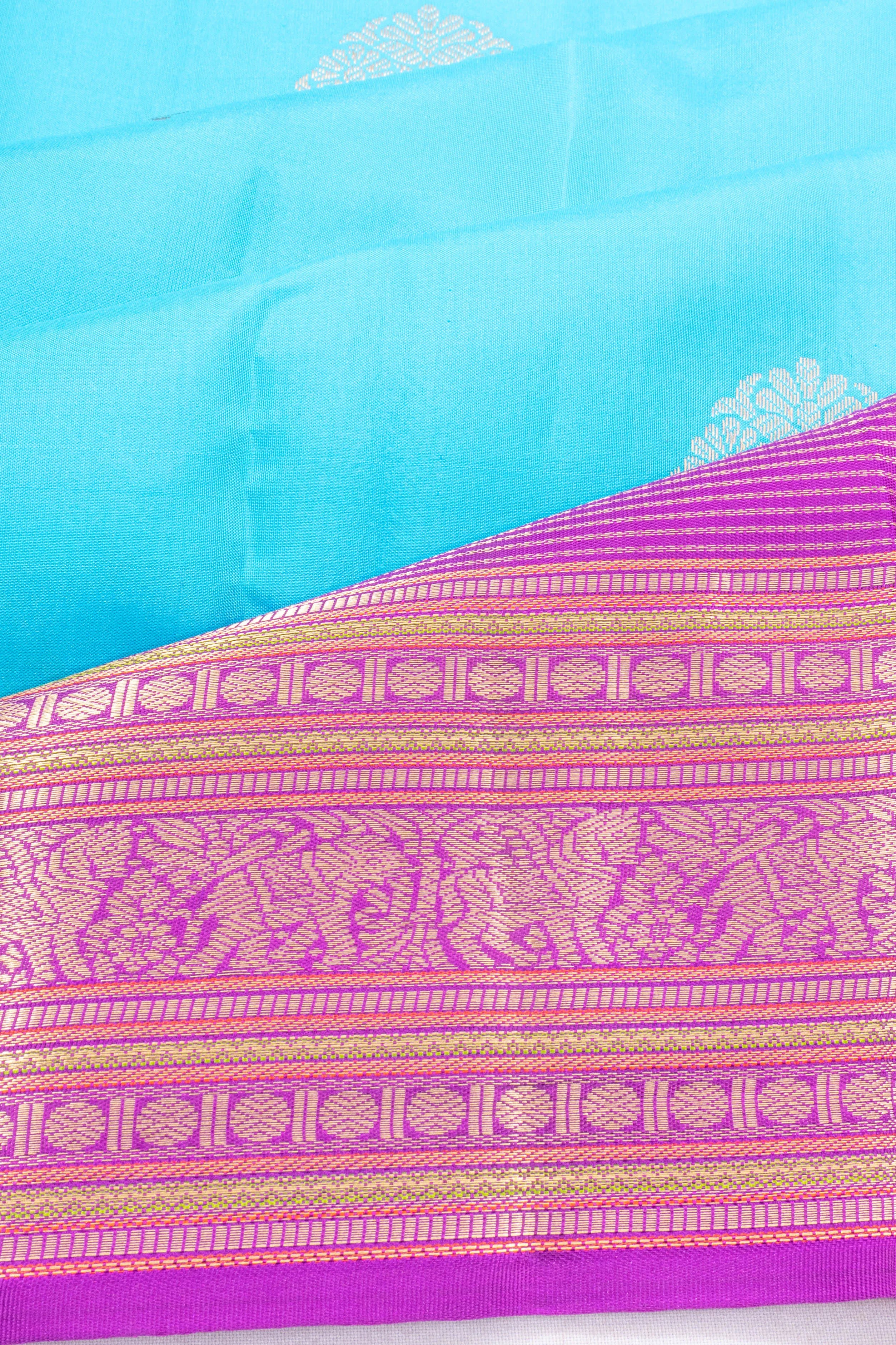 Taranga Kanchi Silk Butta Sky Blue Saree