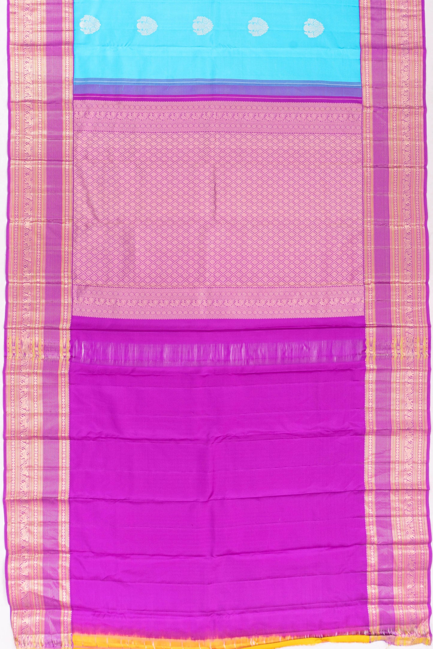 Taranga Kanchi Silk Butta Sky Blue Saree