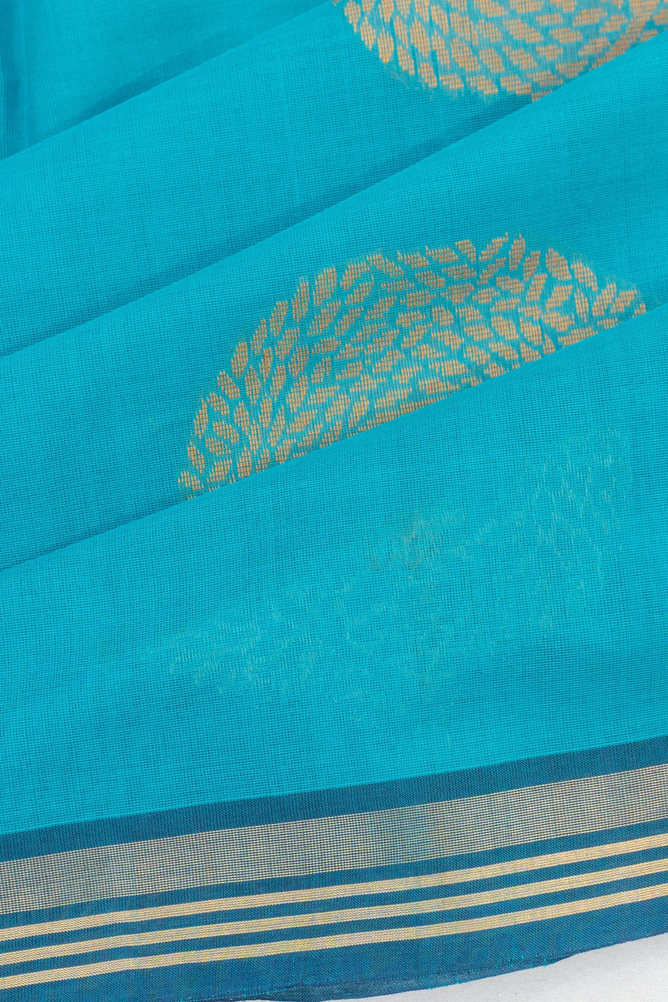 Chettinad Cotton Butta Sky Blue Saree