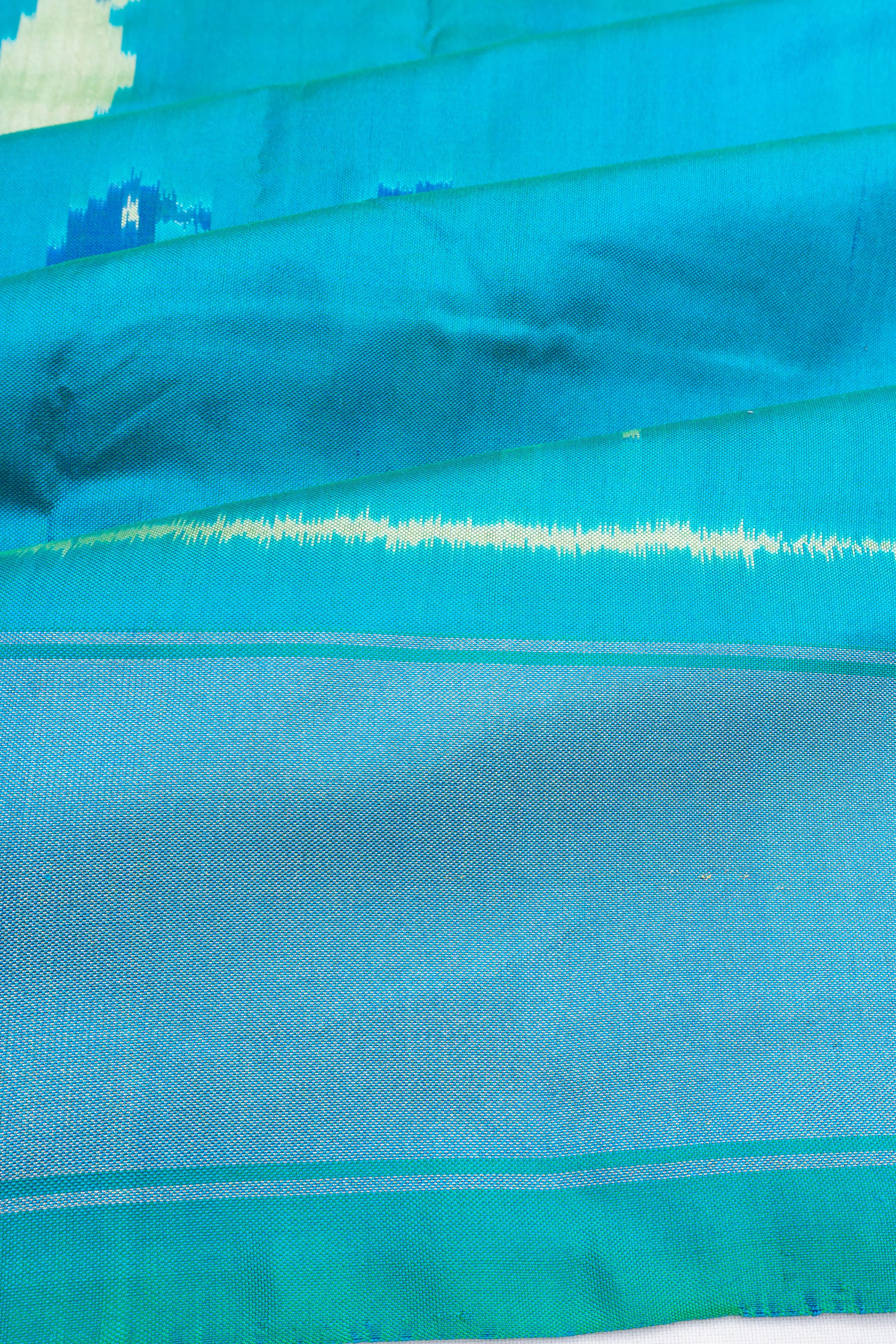 Pochampally Silk Ikat Sky Blue Saree