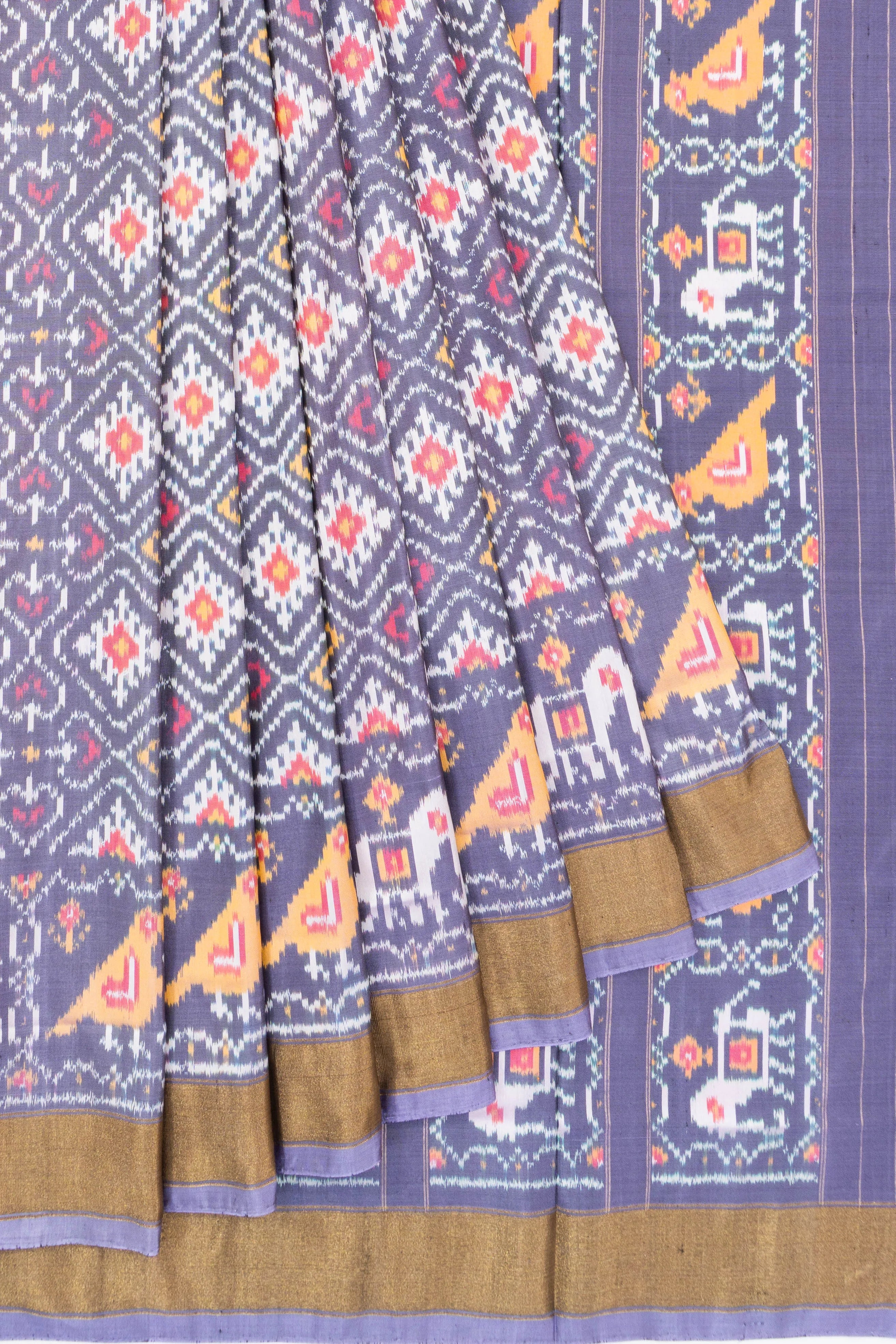 Pochampally Silk Ikat Lavender Saree