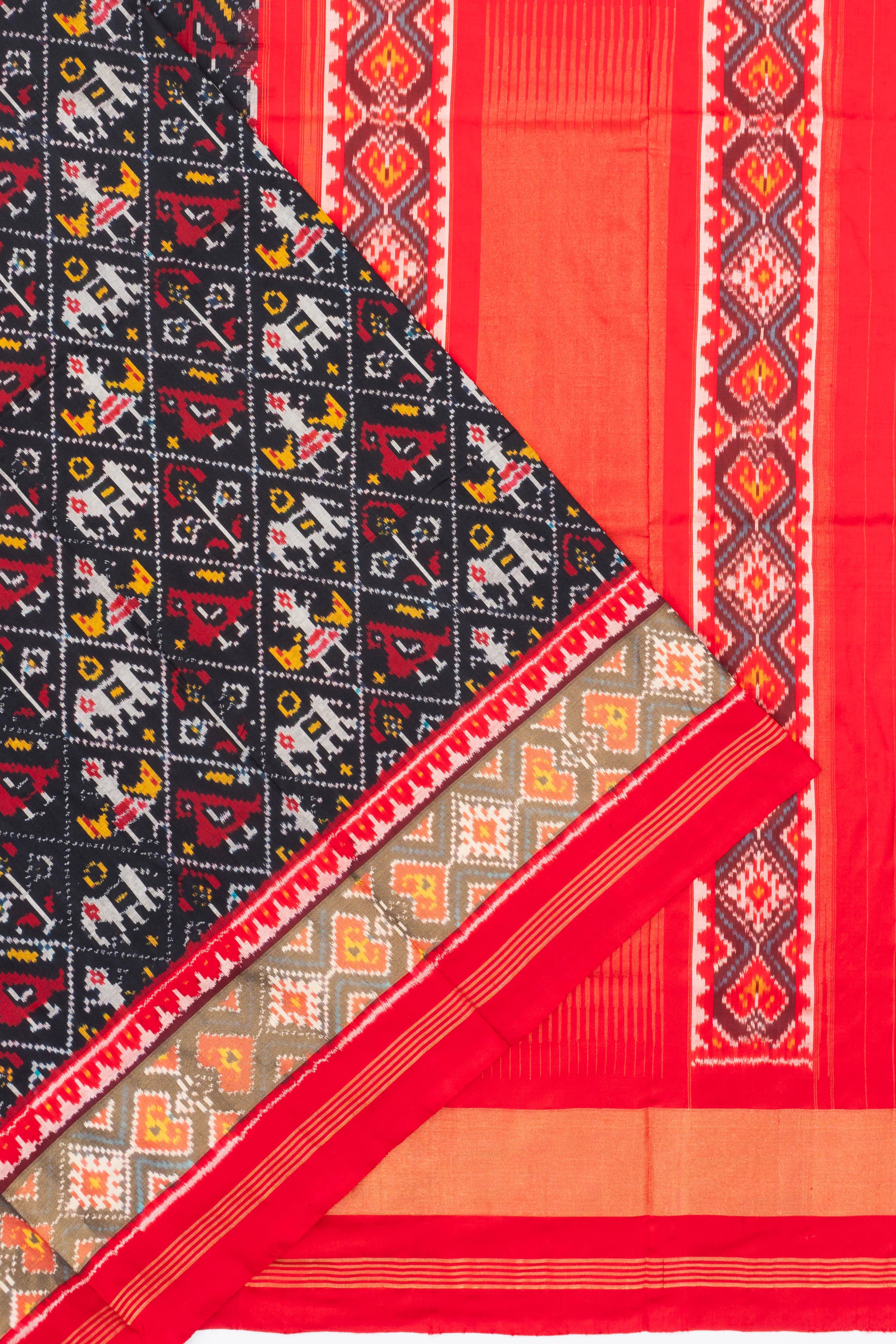 Pochampally Silk Ikat Black Saree