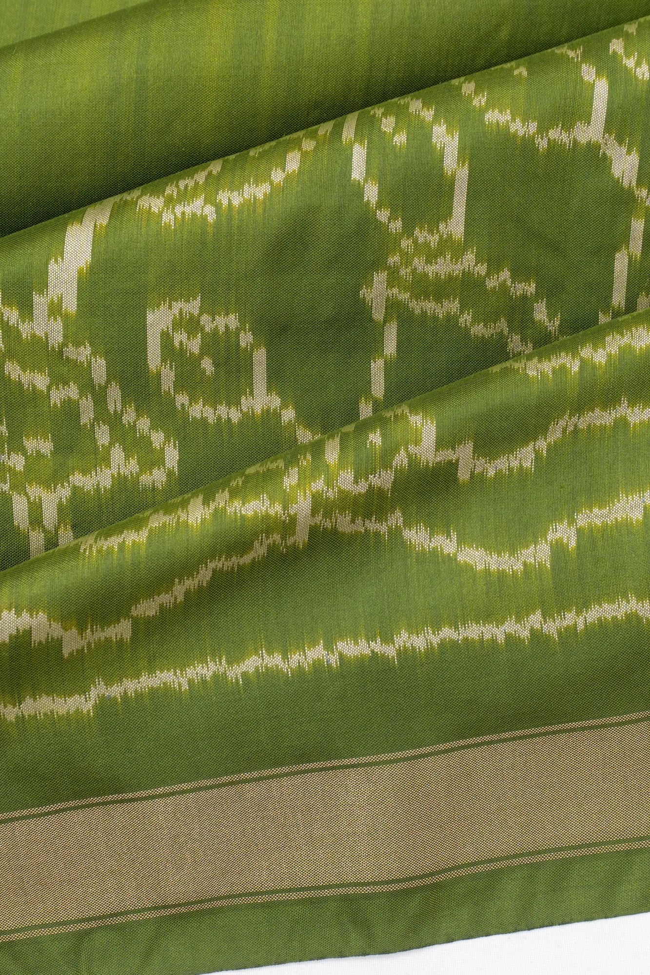 Pochampally Silk Ikat Green Saree