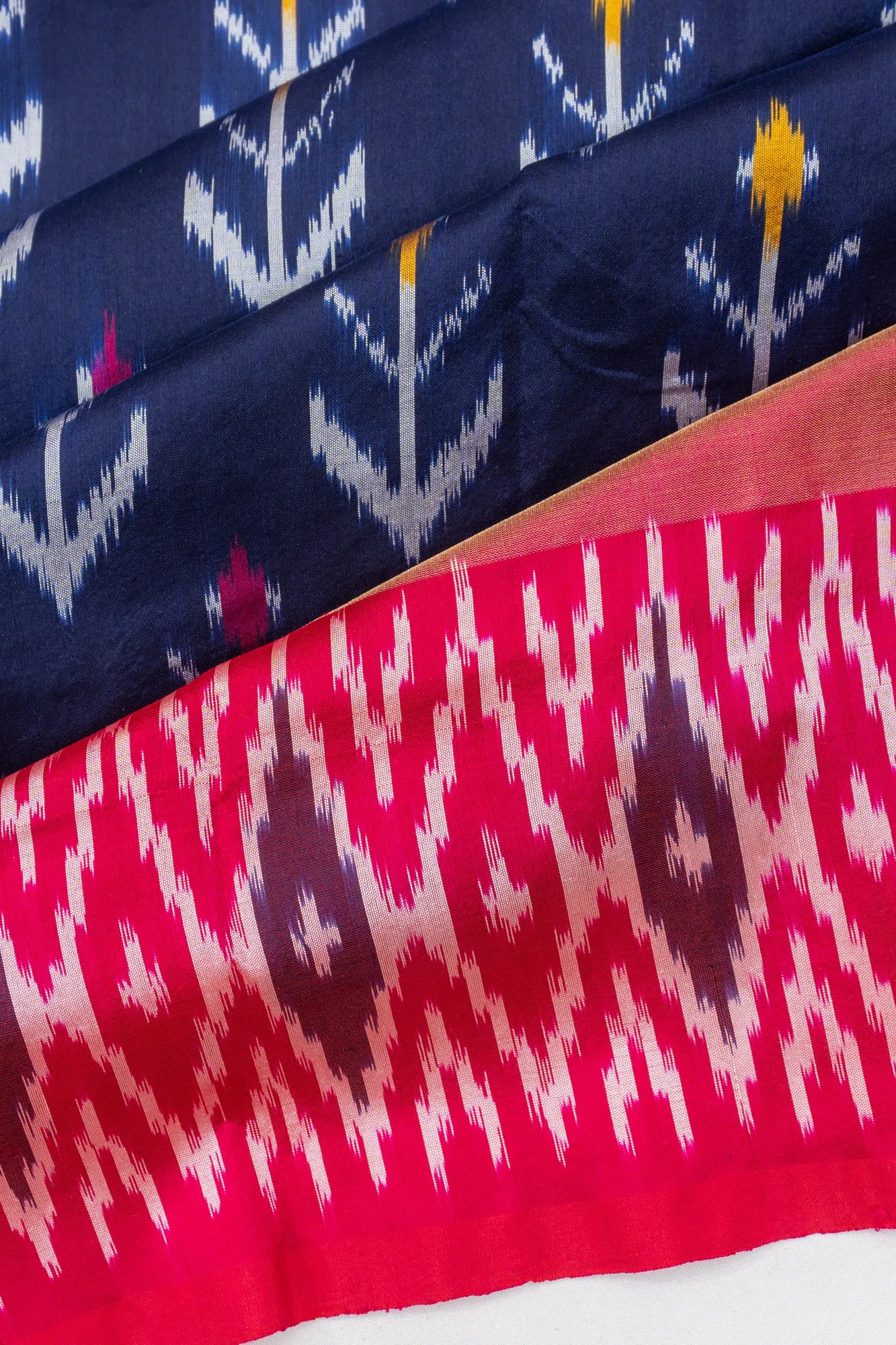 Pochampally Silk Ikat Dark Blue Saree
