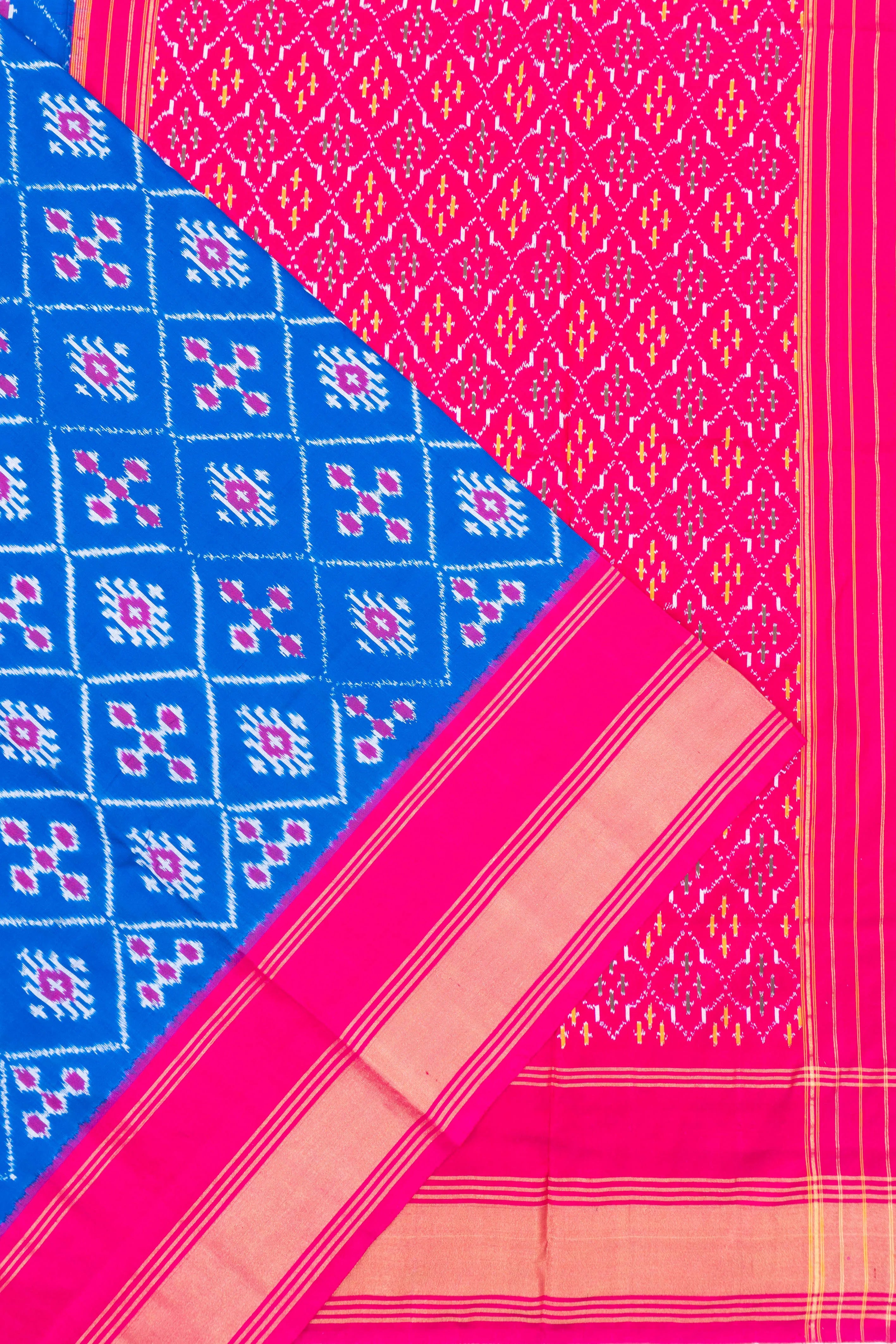 Pochampally Silk Ikat Blue Saree