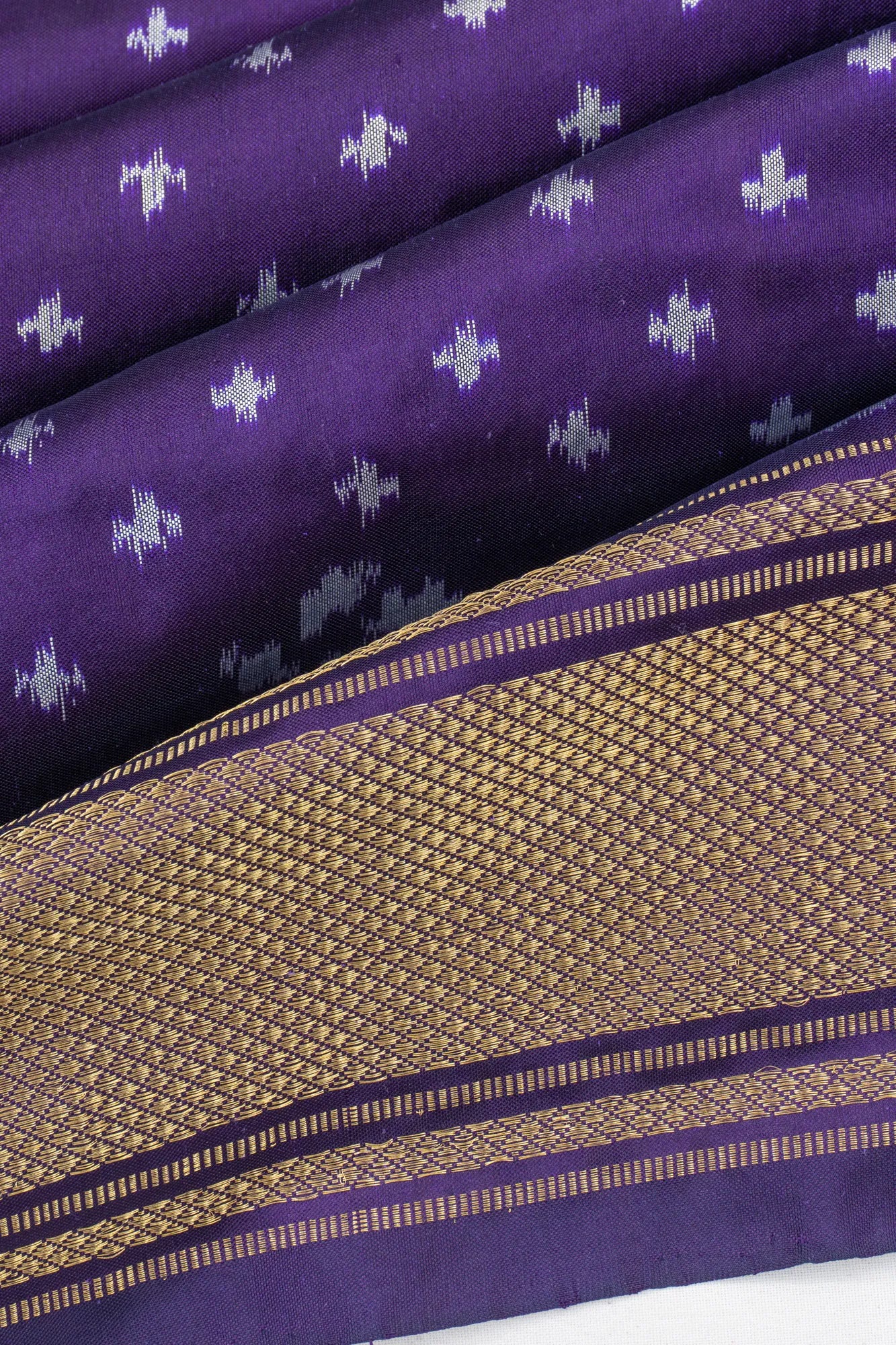 Pochampally Silk Ikat Violet Saree