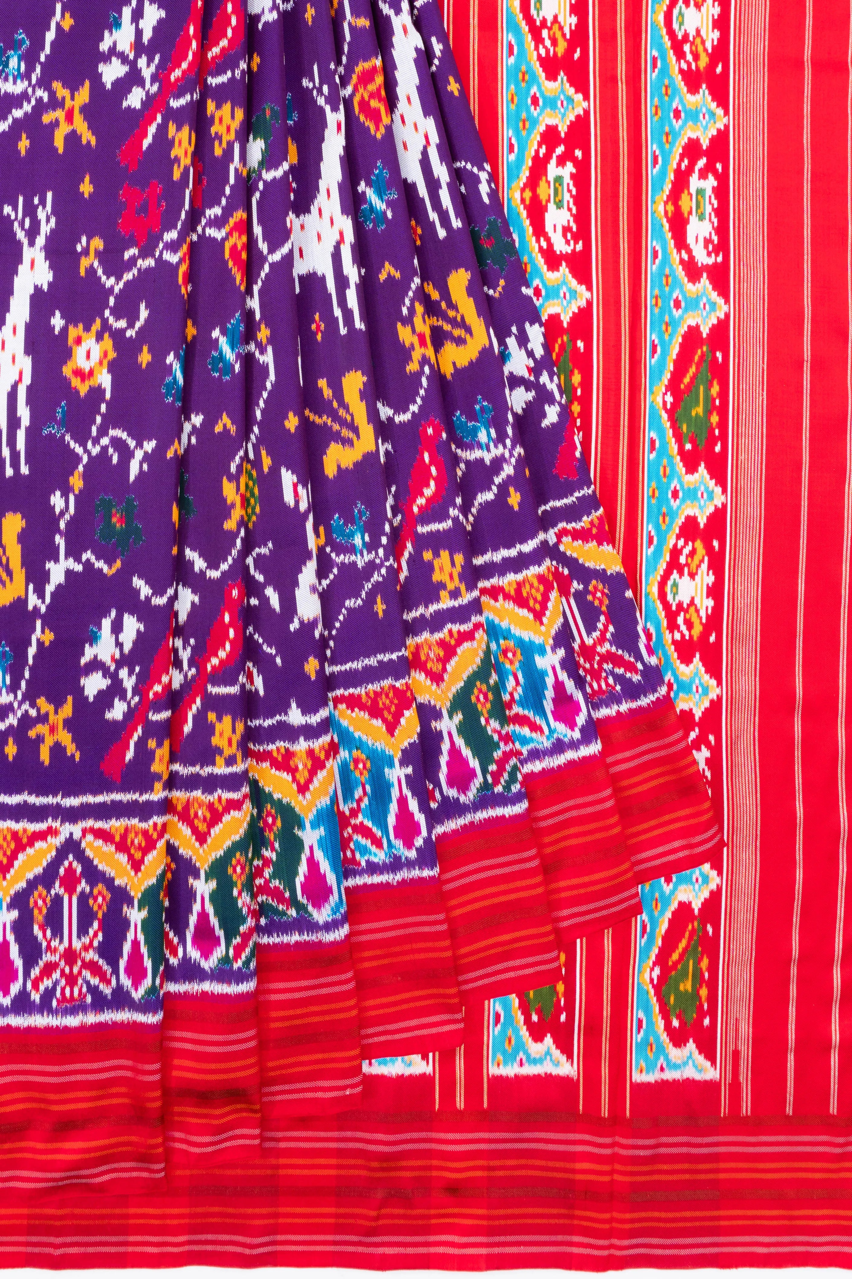 Pochampally Silk Ikat Purple Saree