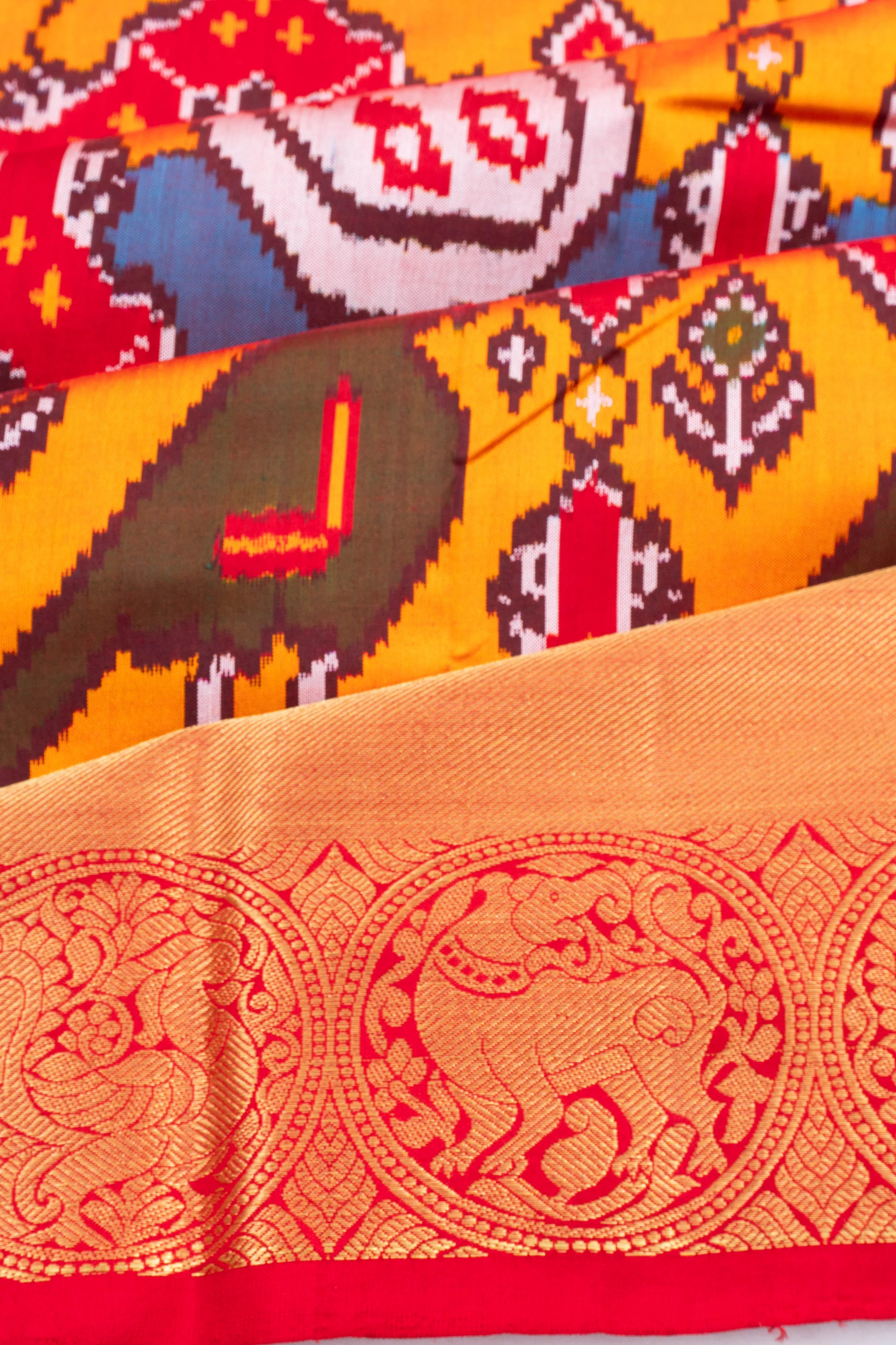Kanchipuram Silk Ikat Red Saree