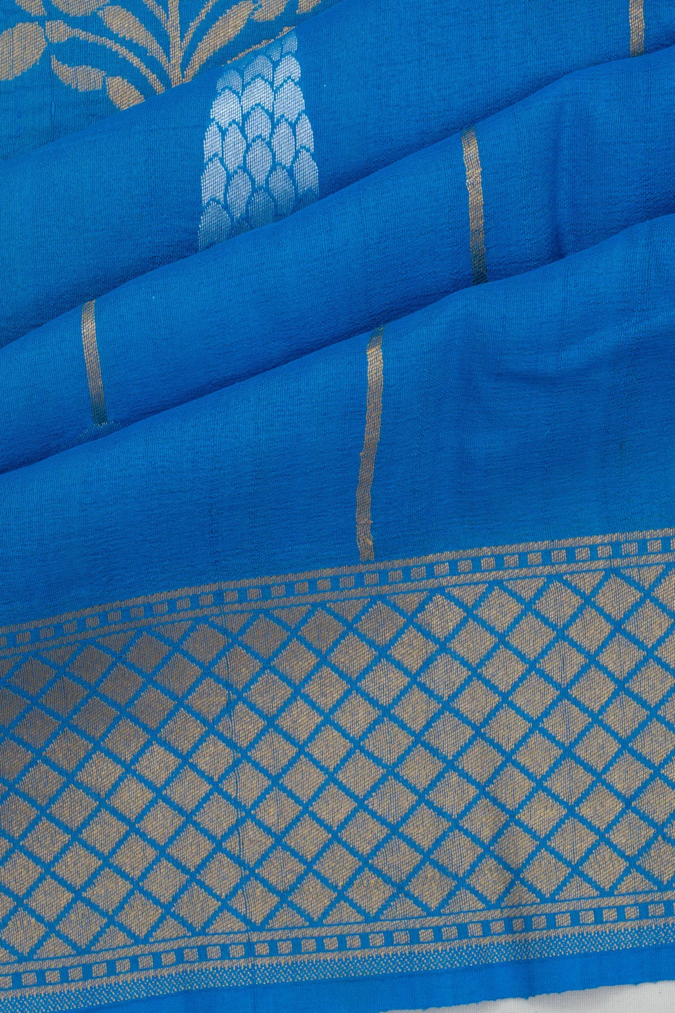 Banarasi Silk Brocade Blue Saree