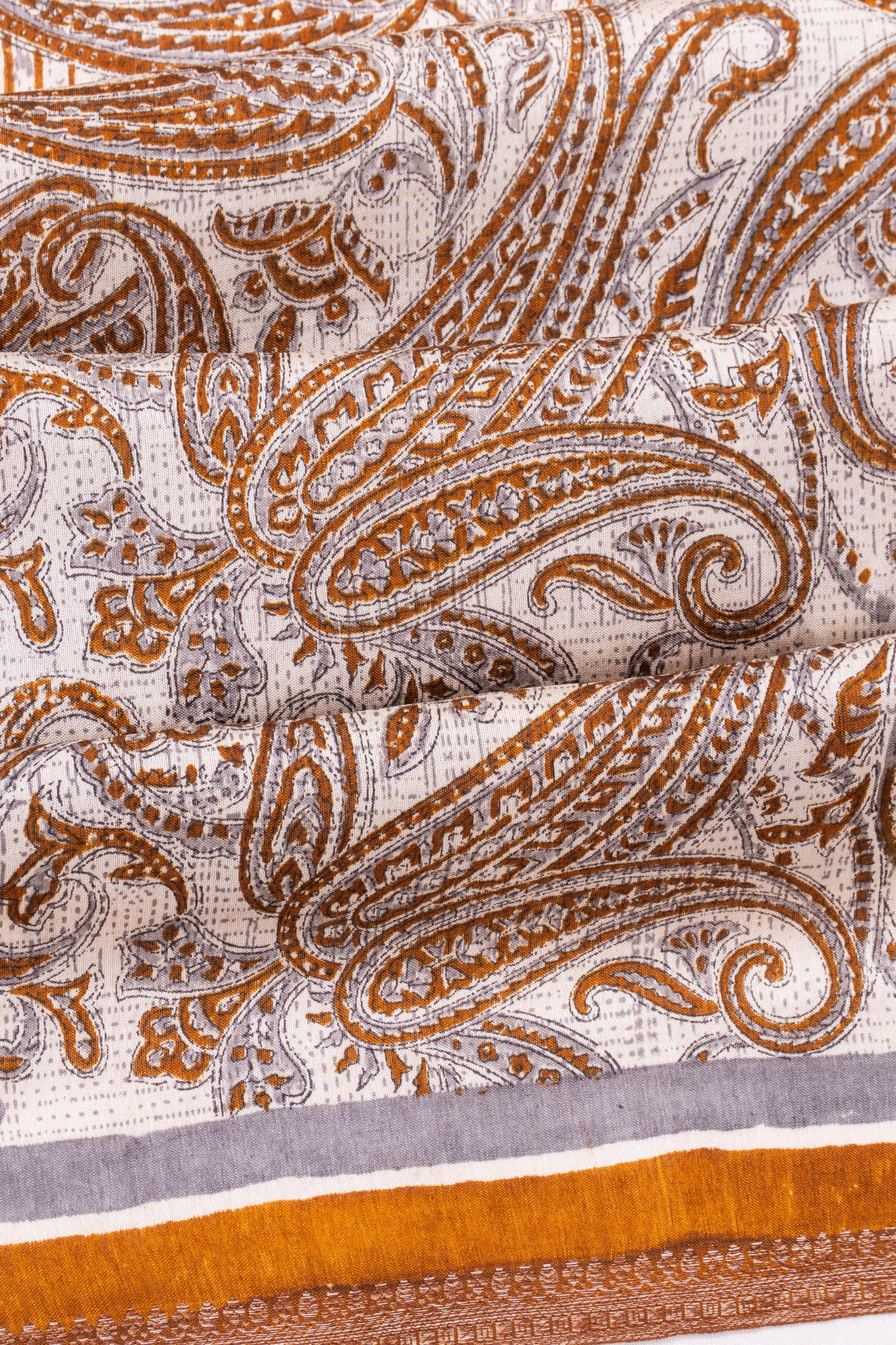 Chanderi Silk Printed Yellow Saree