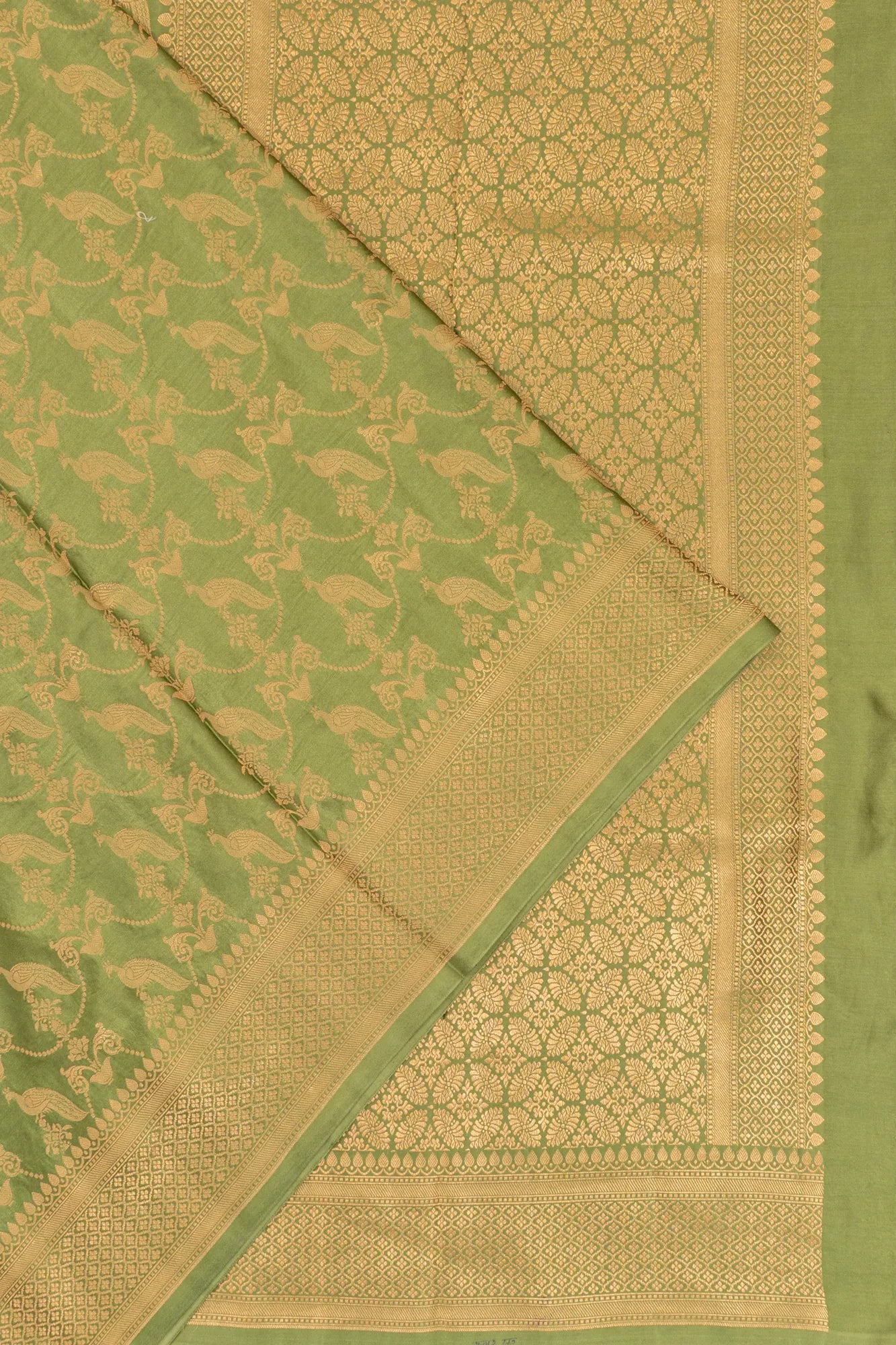 Banarasi Silk Brocade Green Saree