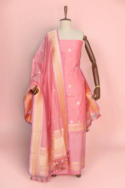 Maheswari Cotton Butta Pink Salwar Suit Set