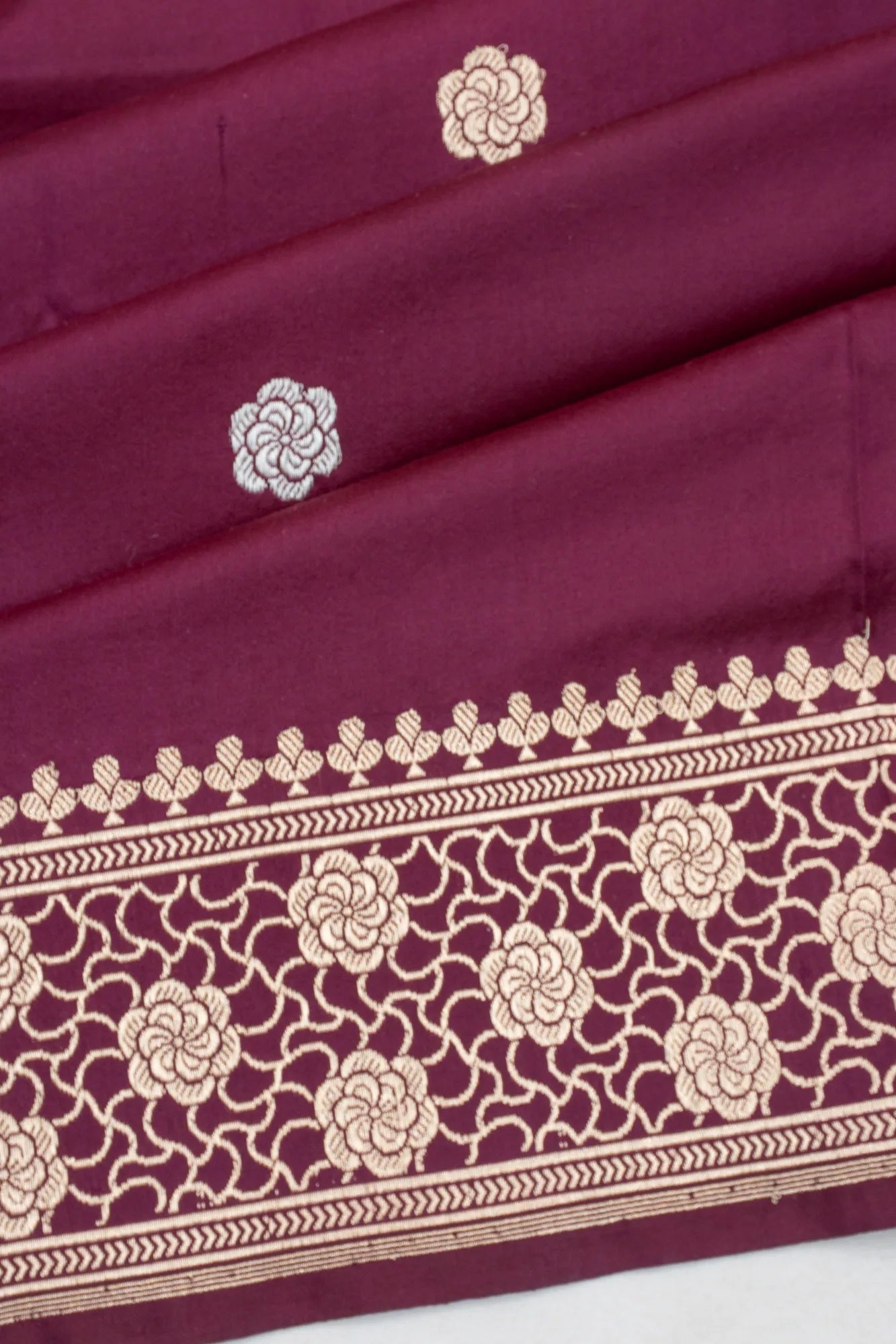 Banarasi Silk Butta Purple Dupatta