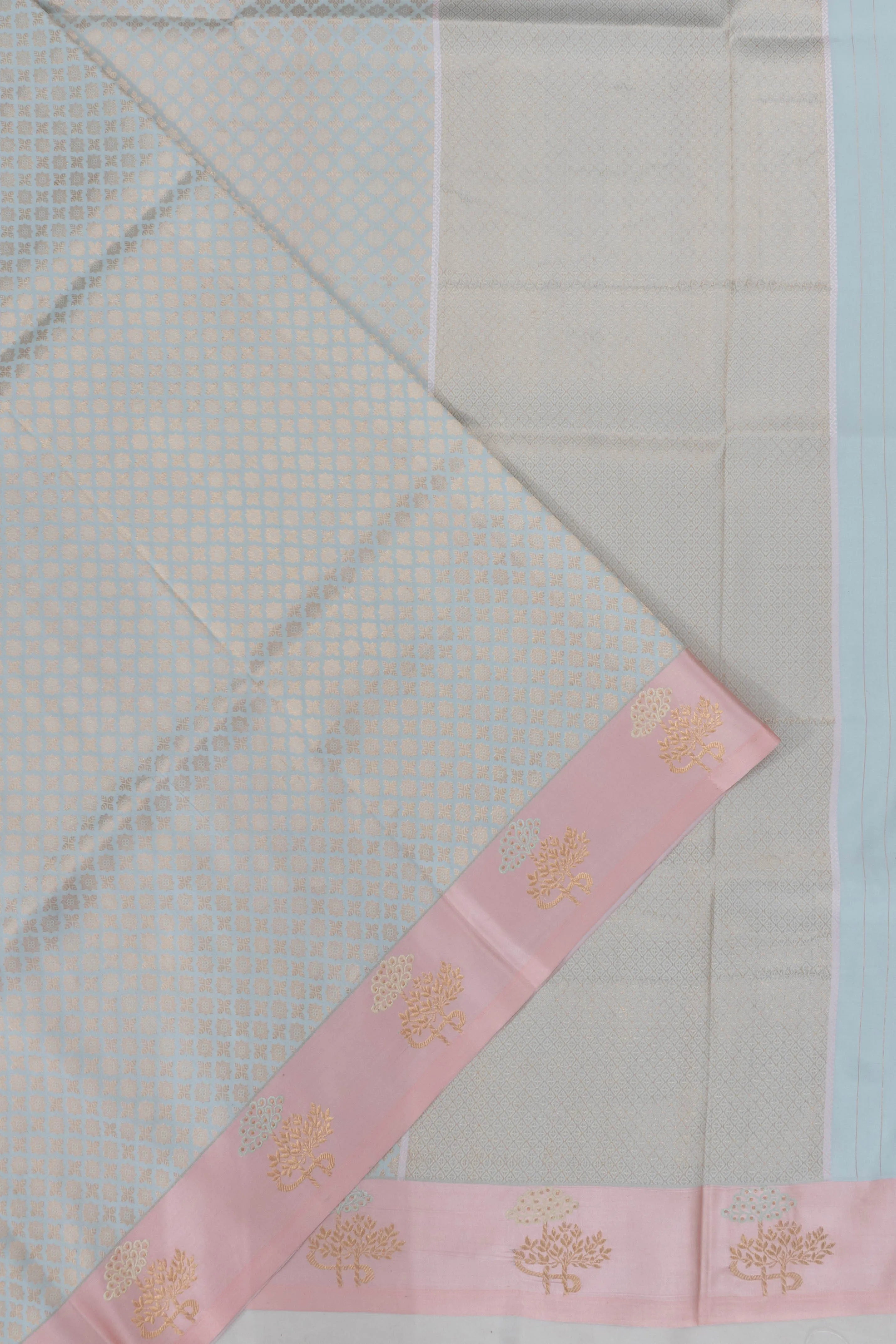 Banarasi Silk Brocade Blue Saree
