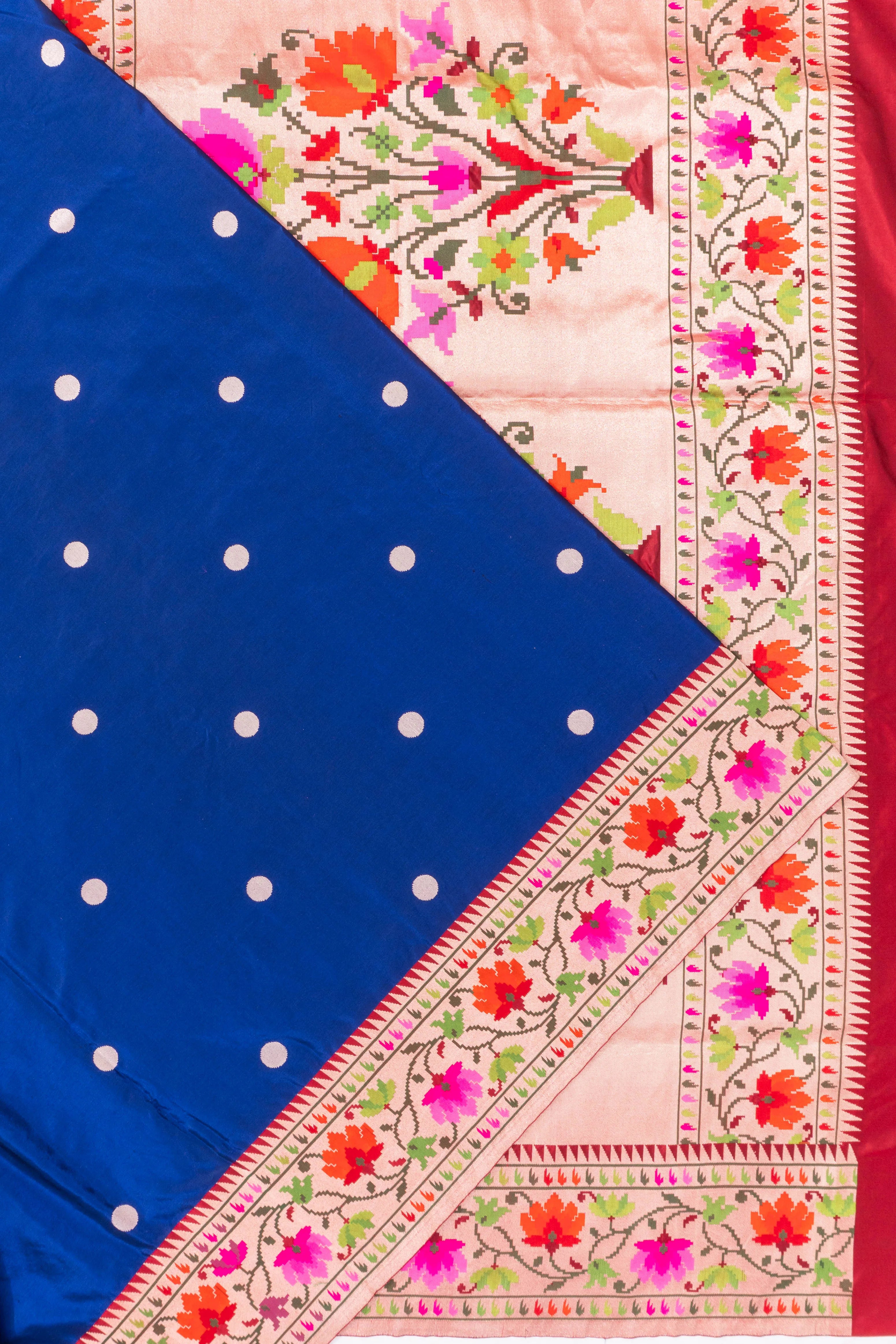 Banarasi Silk Butta Royal Blue Saree