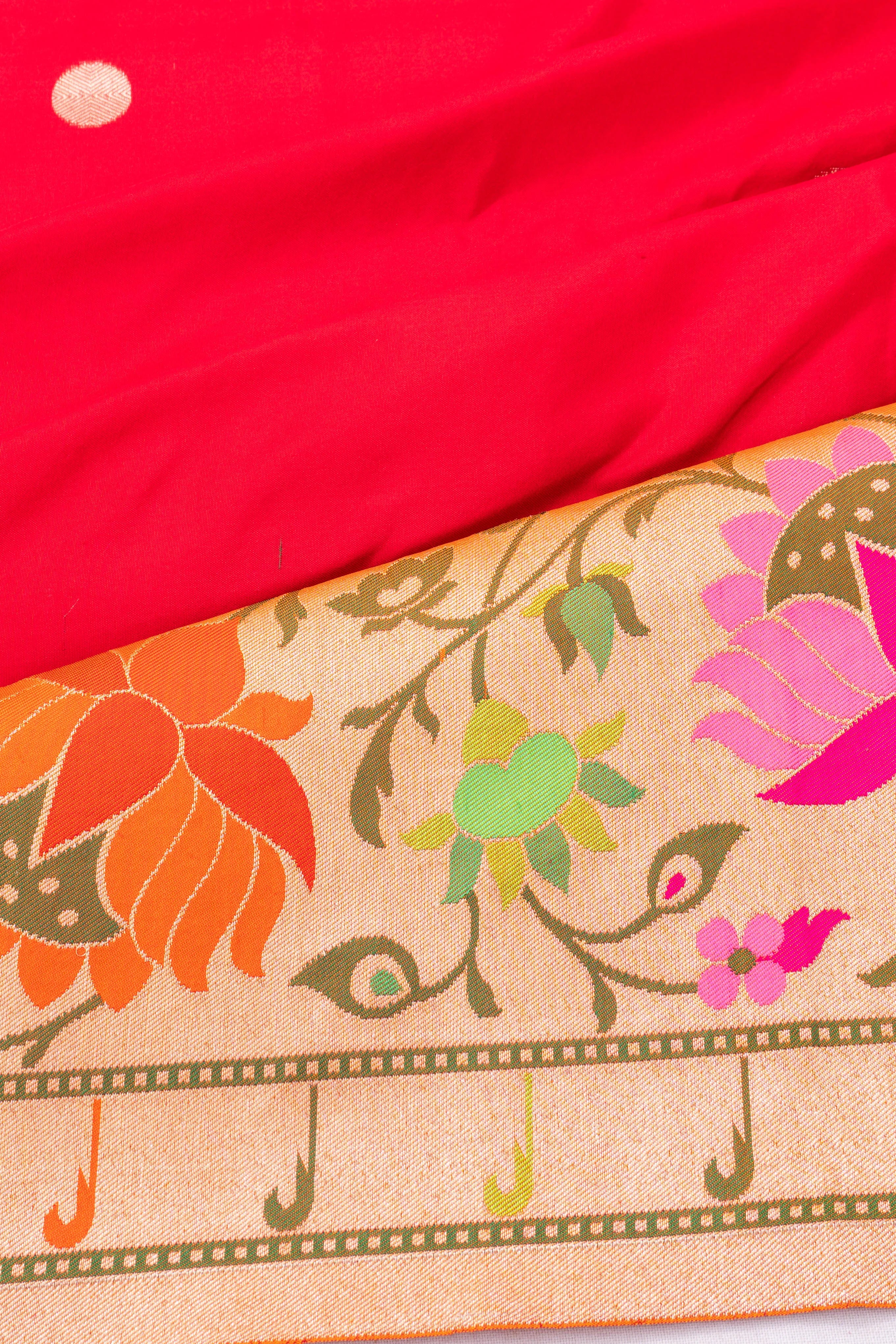 Banarasi Silk Butta Red Saree