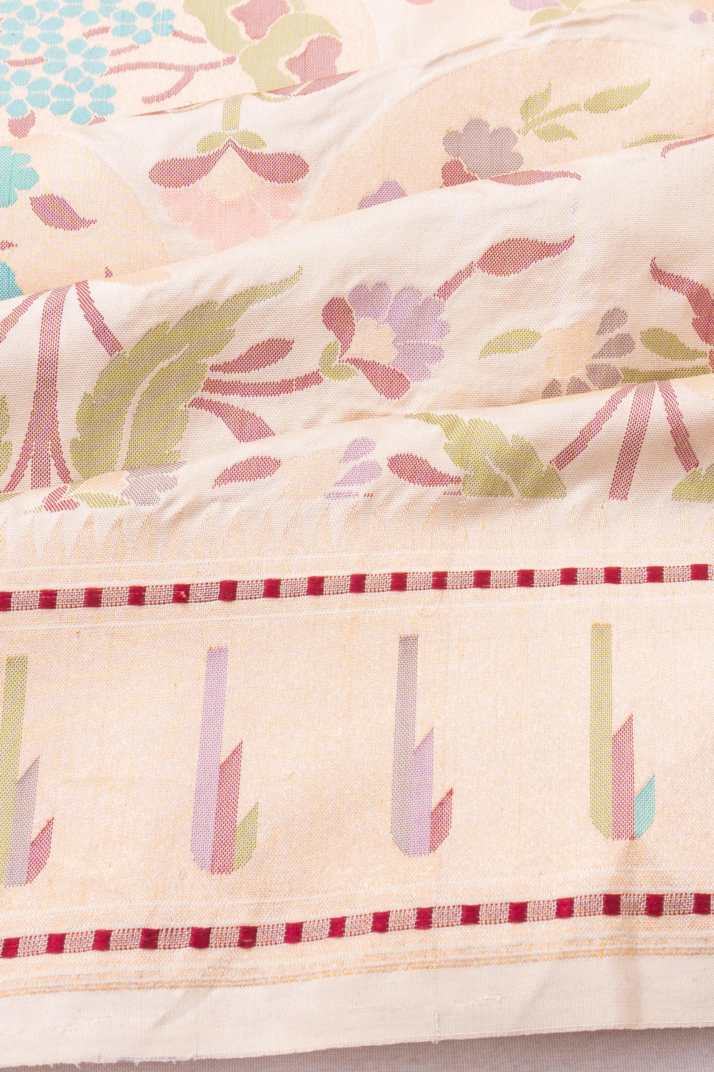 Banarasi Silk Brocade Peach Saree