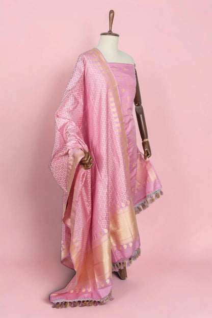 Banarasi Silk Butta Baby Pink Salwar Suit Set