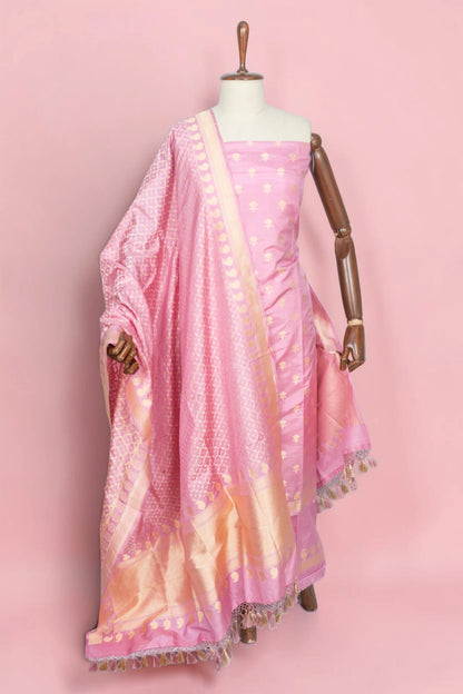 Banarasi Silk Butta Baby Pink Salwar Suit Set