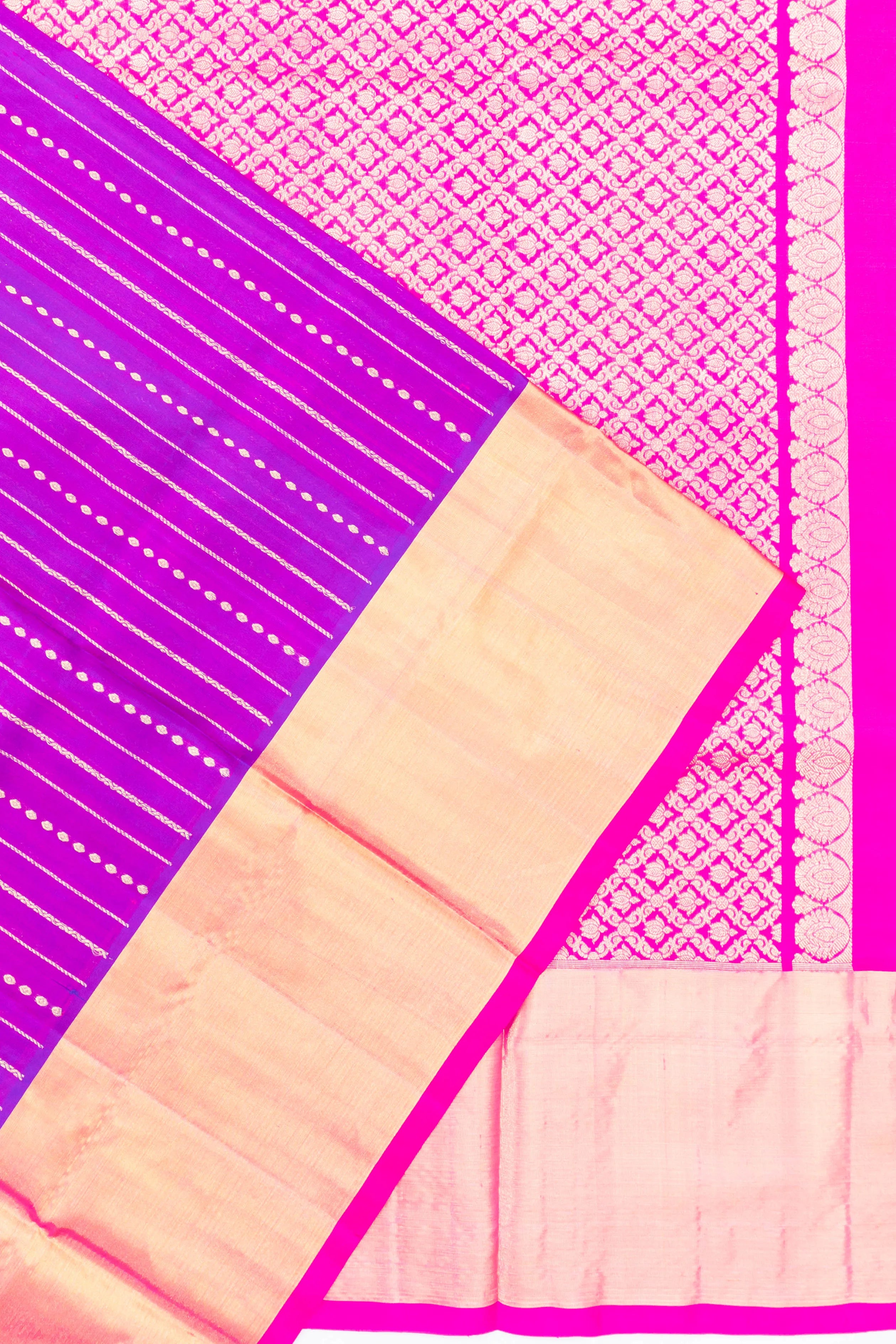 Venkatagiri Silk Brocade Purple Saree