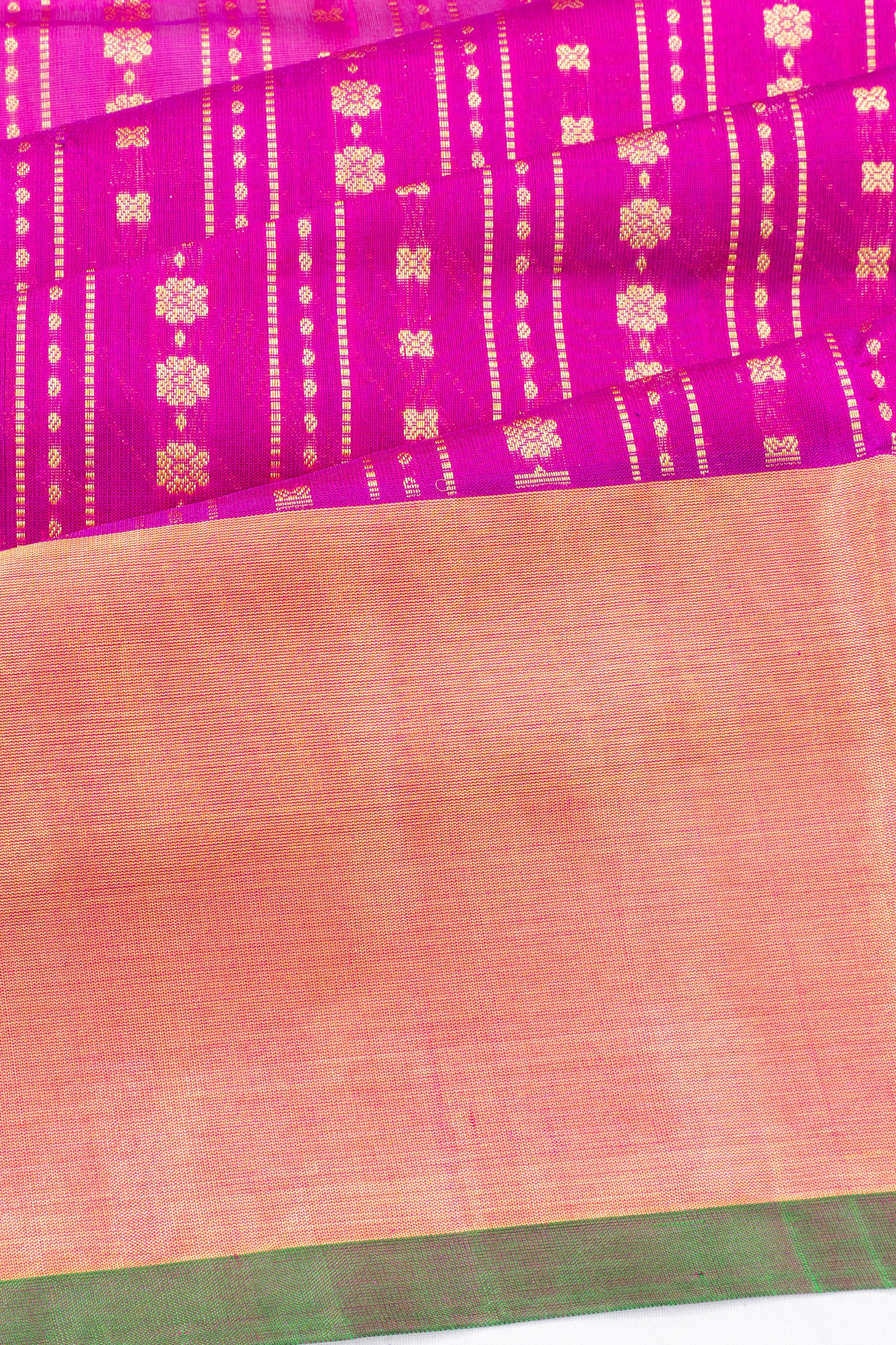 Venkatagiri Silk Brocade Pink Saree