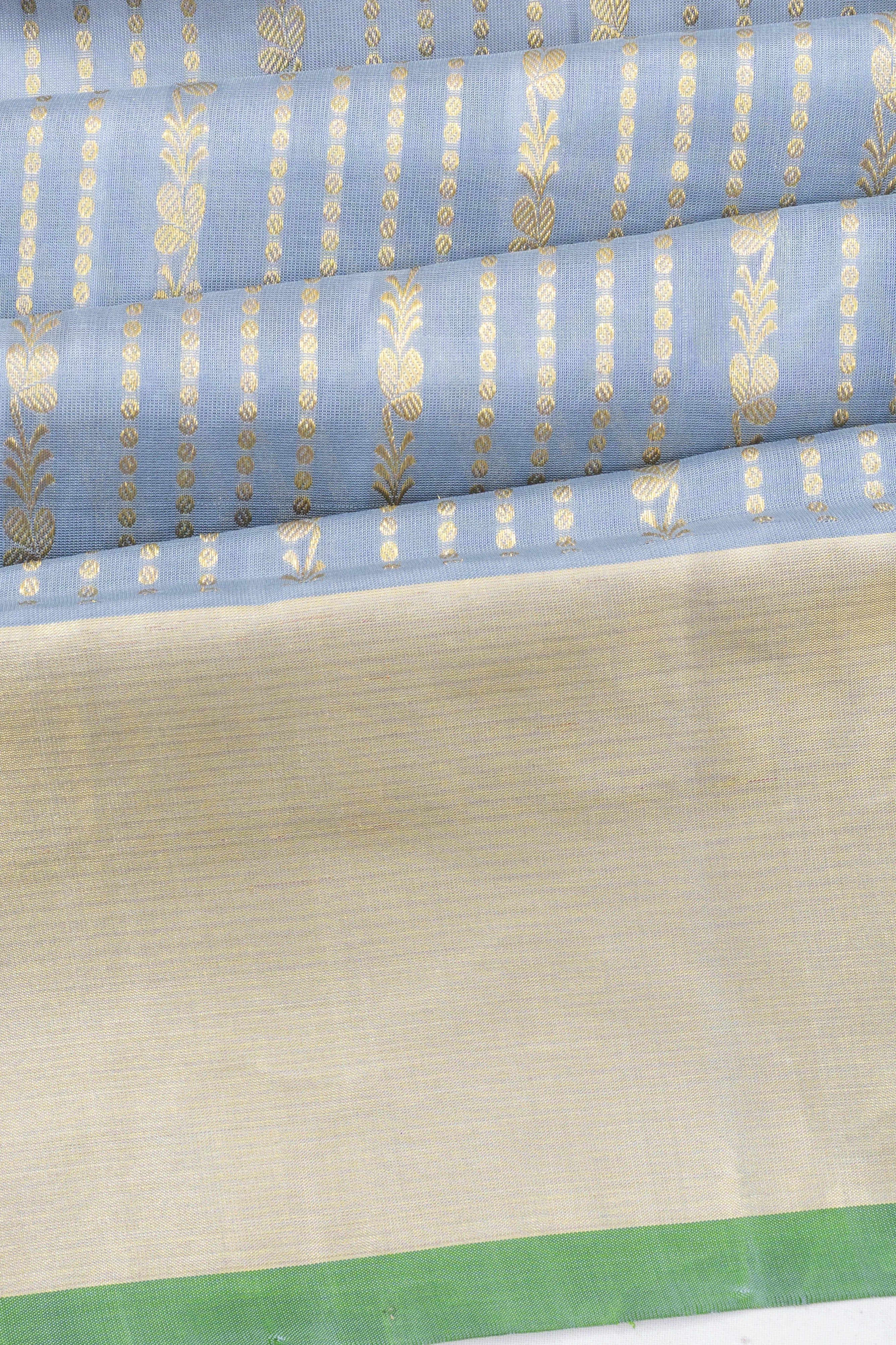 Venkatagiri Silk Brocade Grey Saree