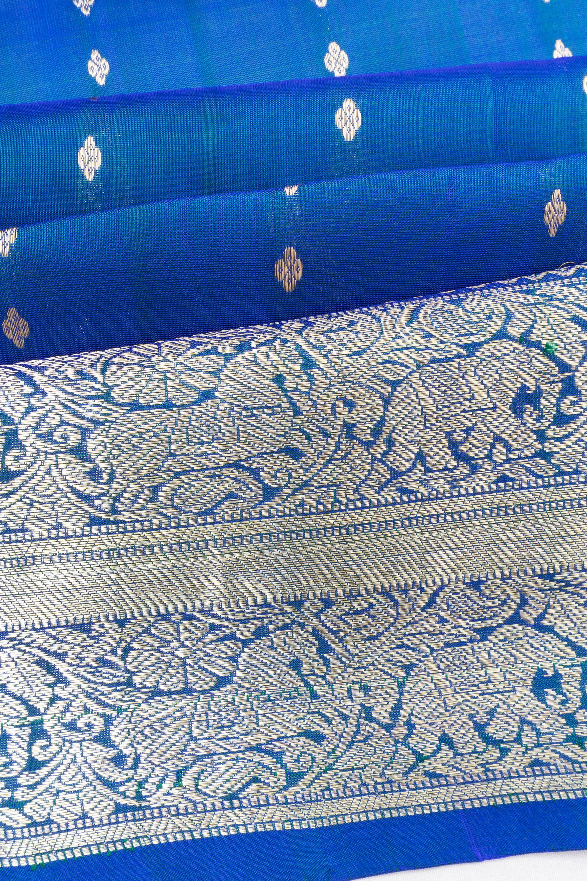 Venkatagiri Silk Brocade Blue Saree