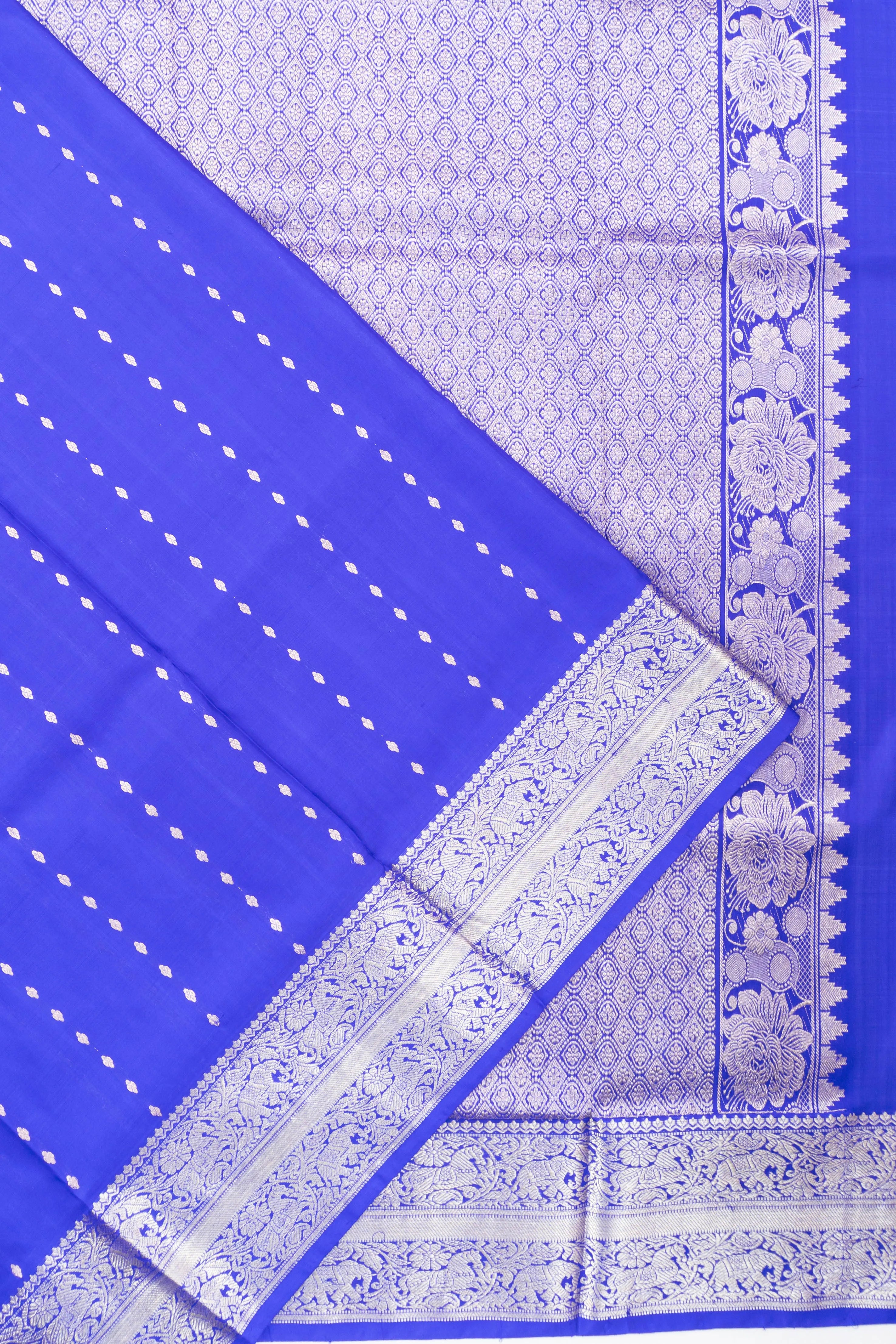 Venkatagiri Silk Brocade Blue Saree