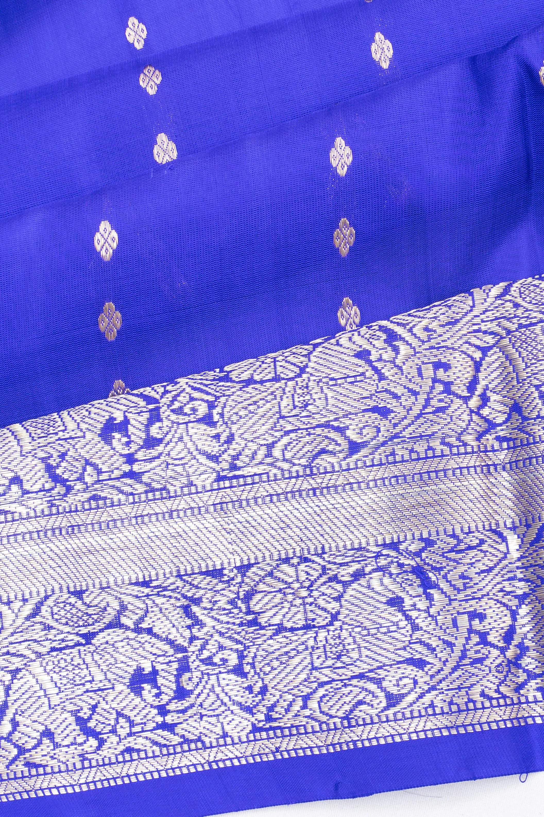 Venkatagiri Silk Brocade Blue Saree