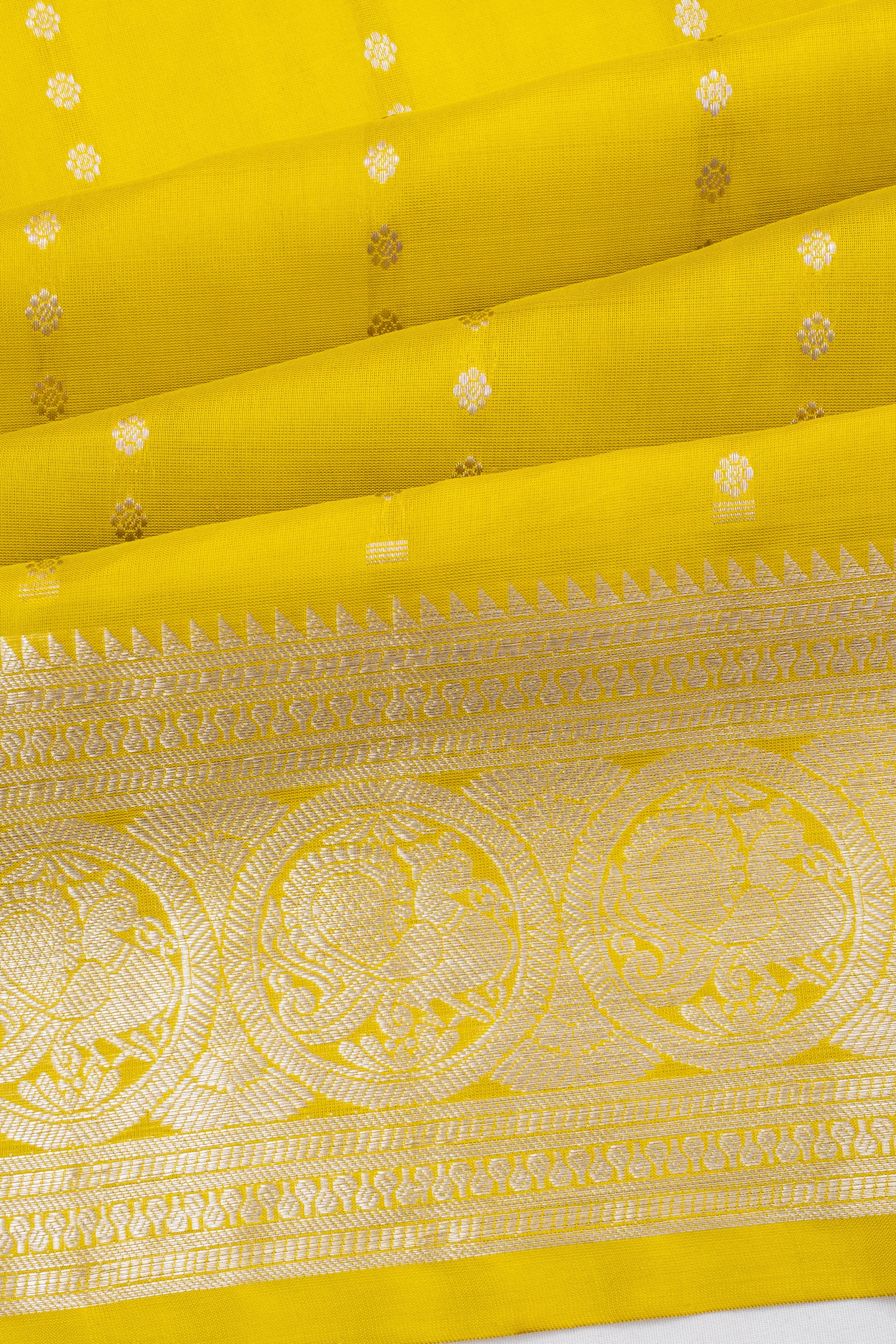 Venkatagiri Silk Brocade Yellow Saree