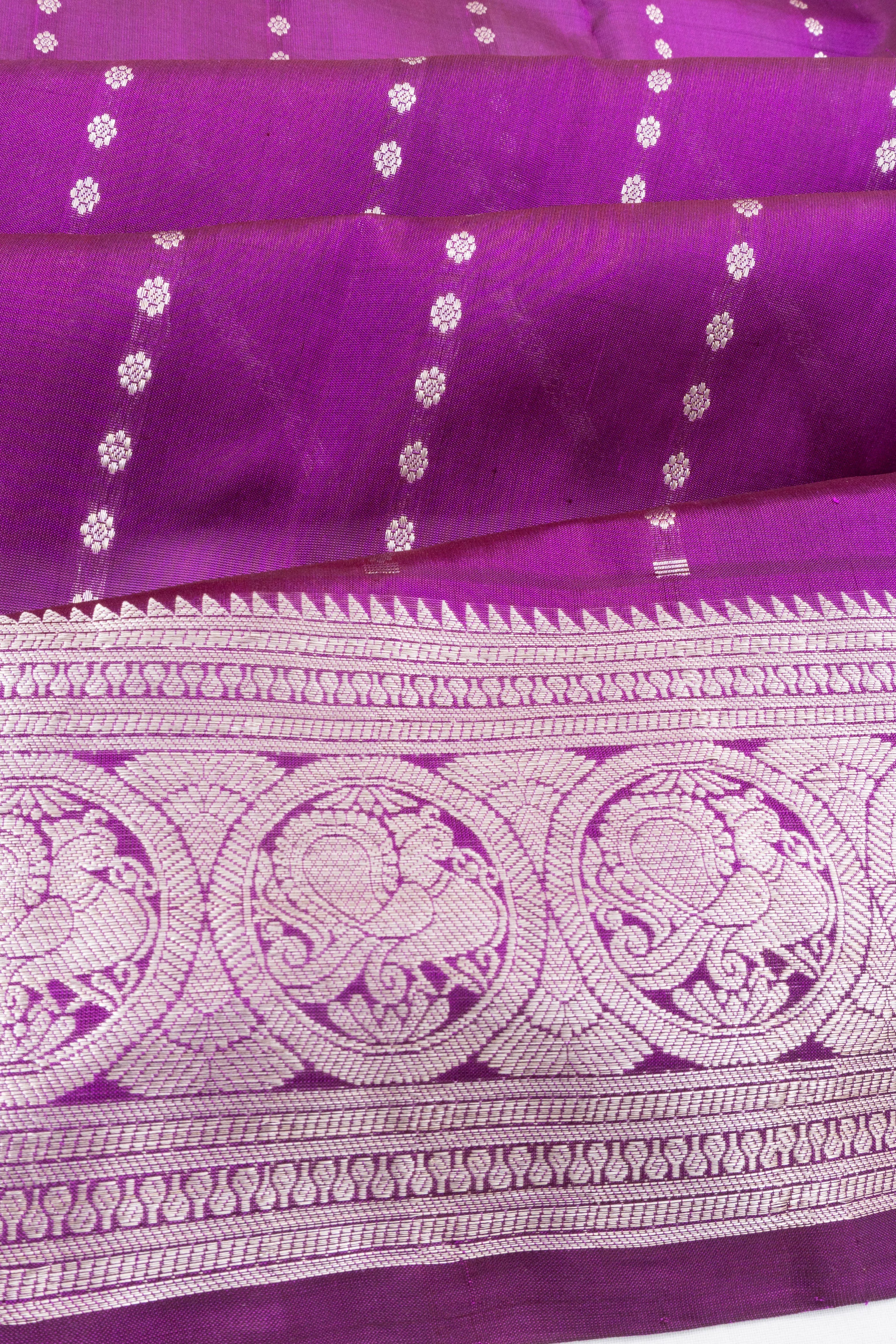 Venkatagiri Silk Brocade Purple Saree