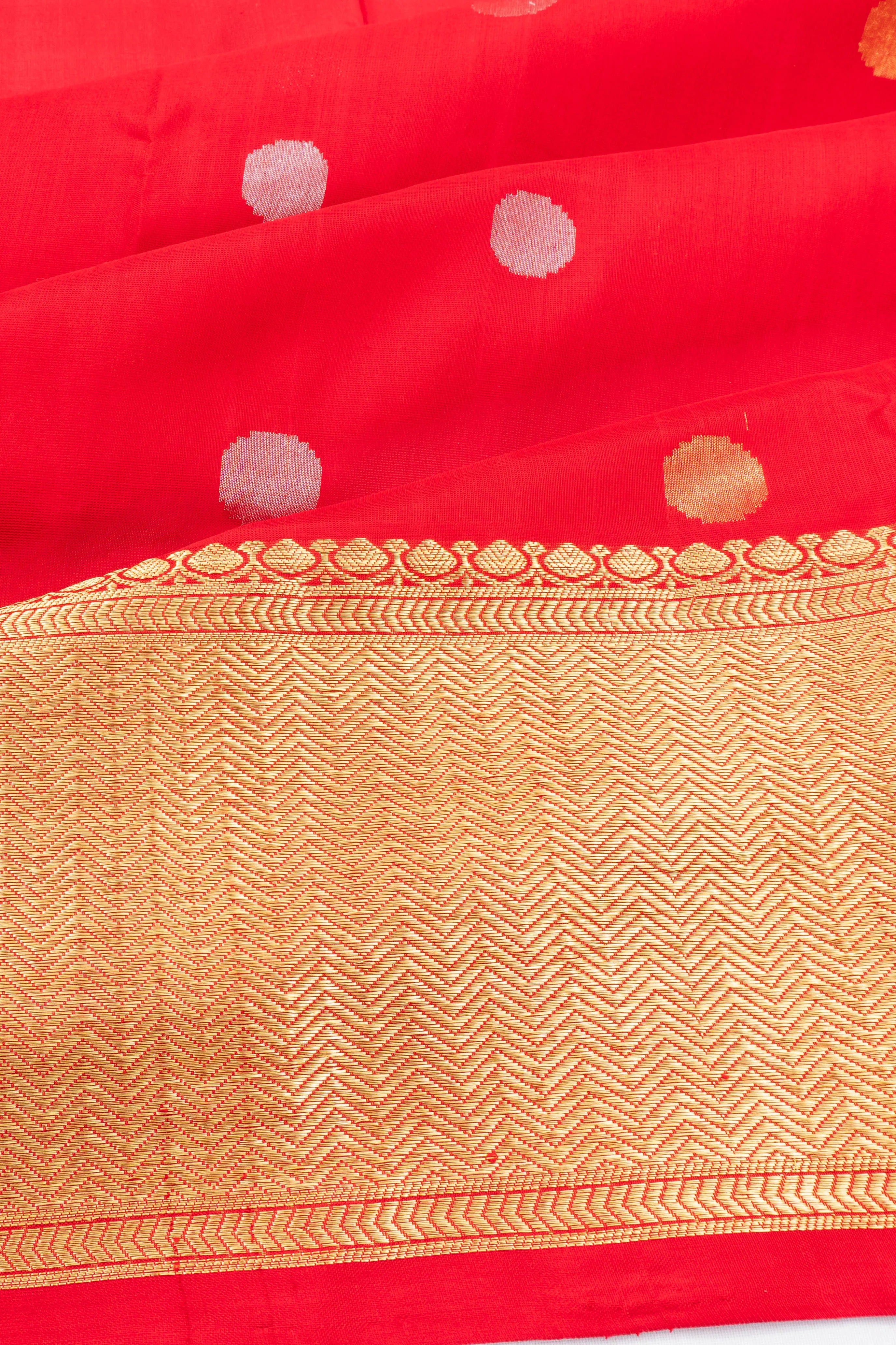 Venkatagiri Silk Butta Red Saree