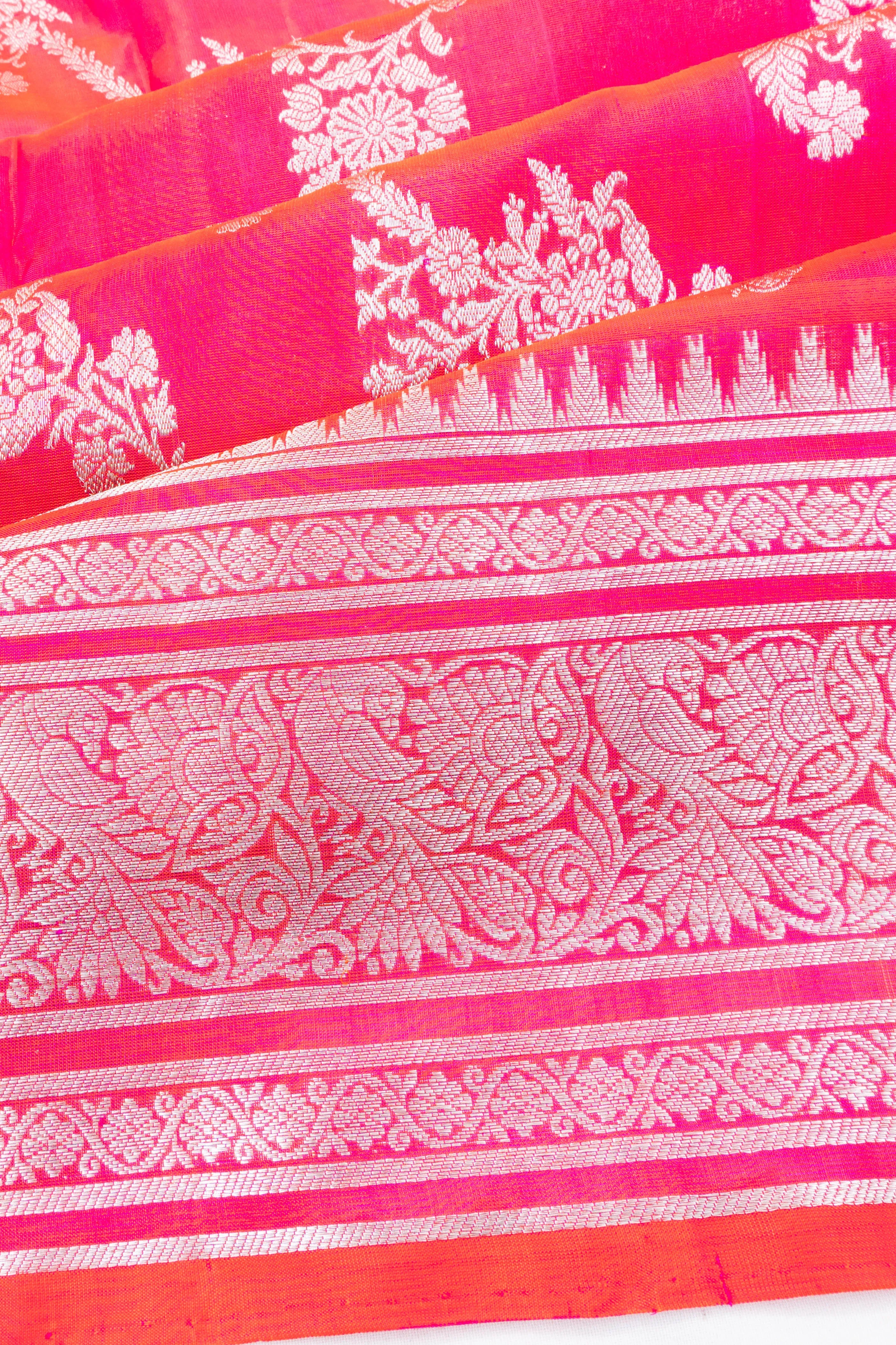 Venkatagiri Silk Brocade Pink Saree