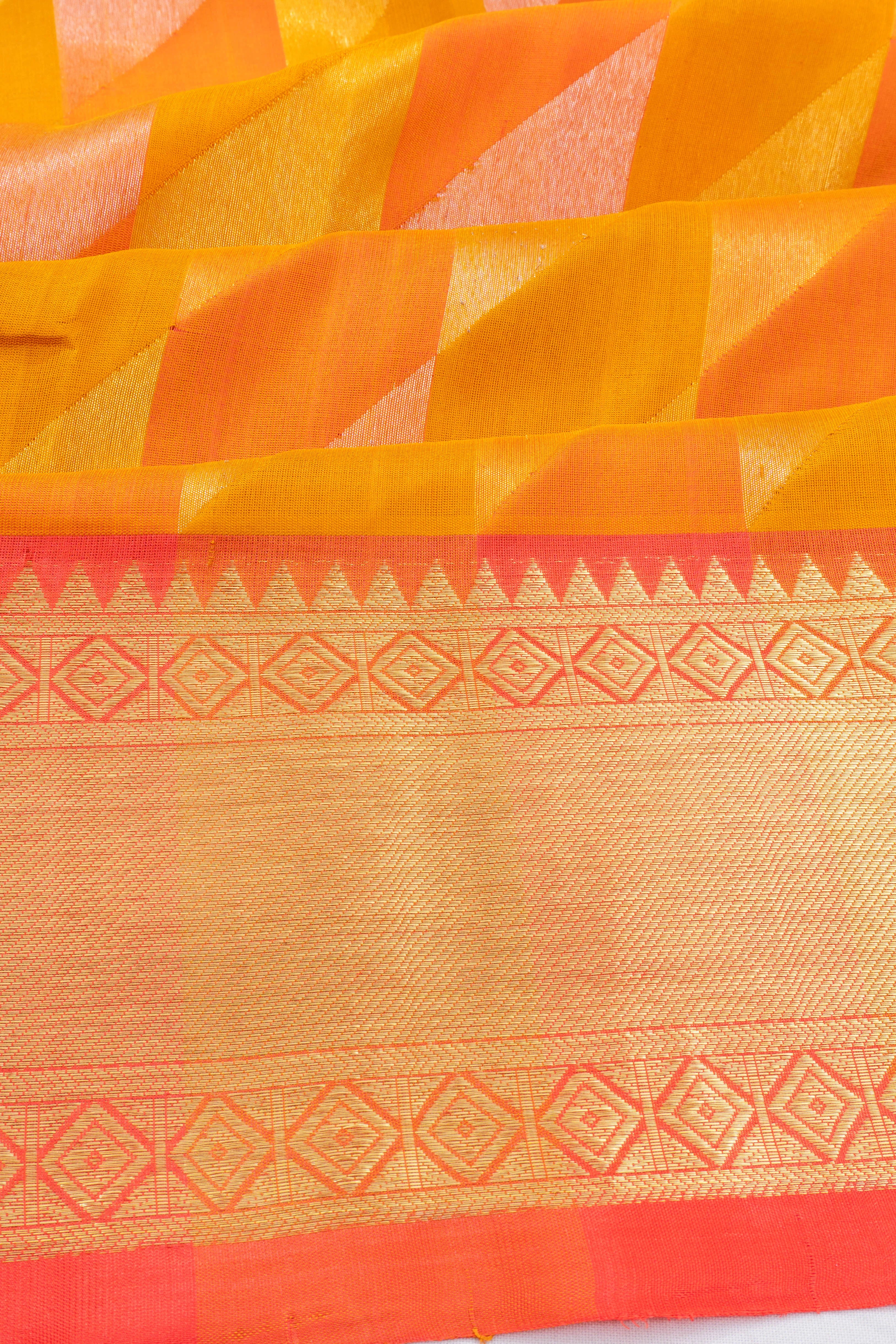Venkatagiri Silk Brocade Yellow Saree