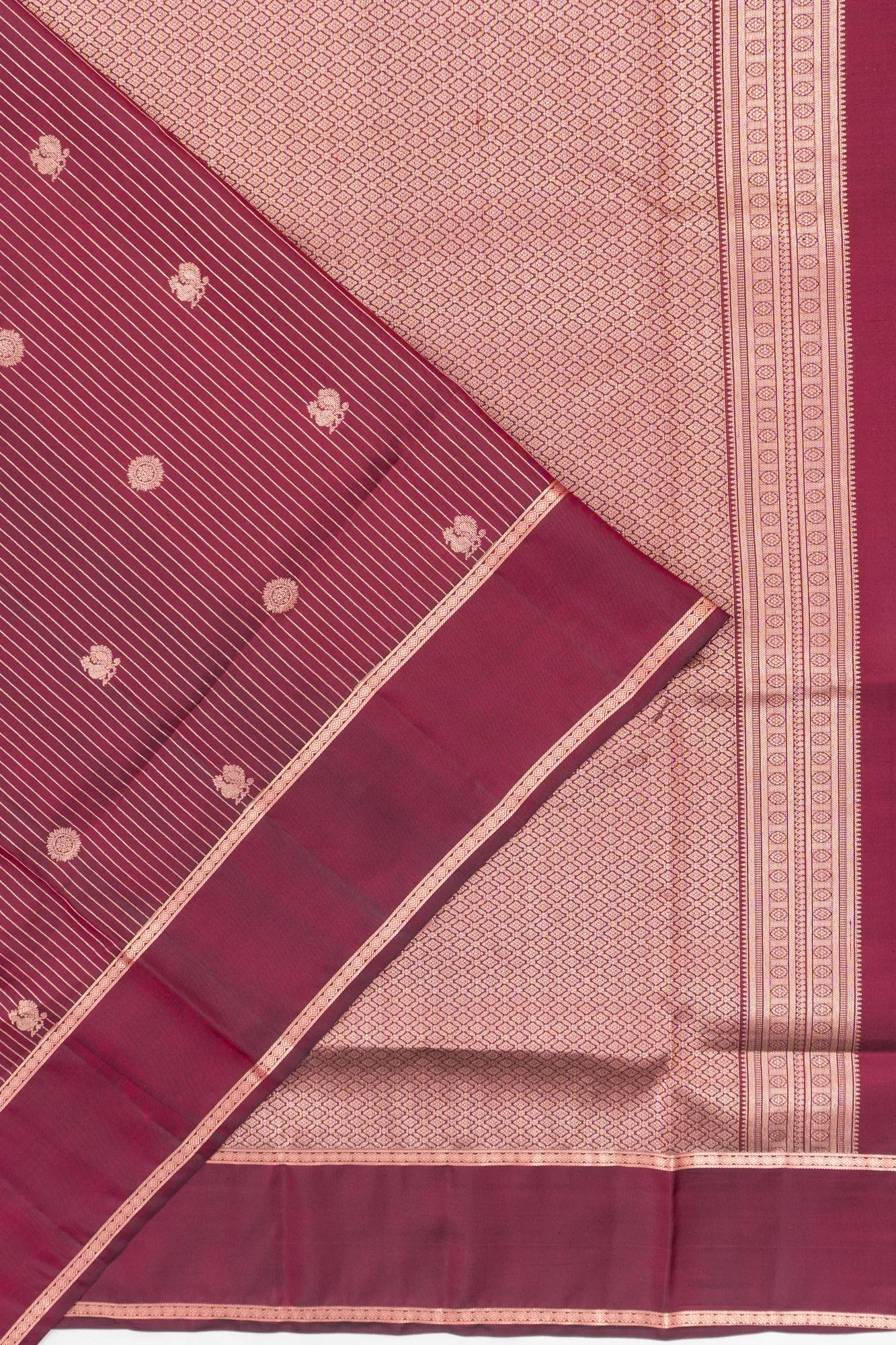 Coimbatore Soft Silk Lines And Butta Maroon Saree
