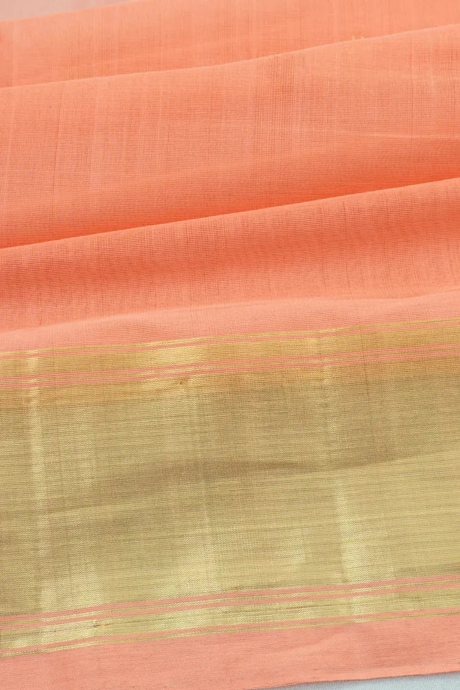 Venkatagiri Cotton Butta Peach Saree