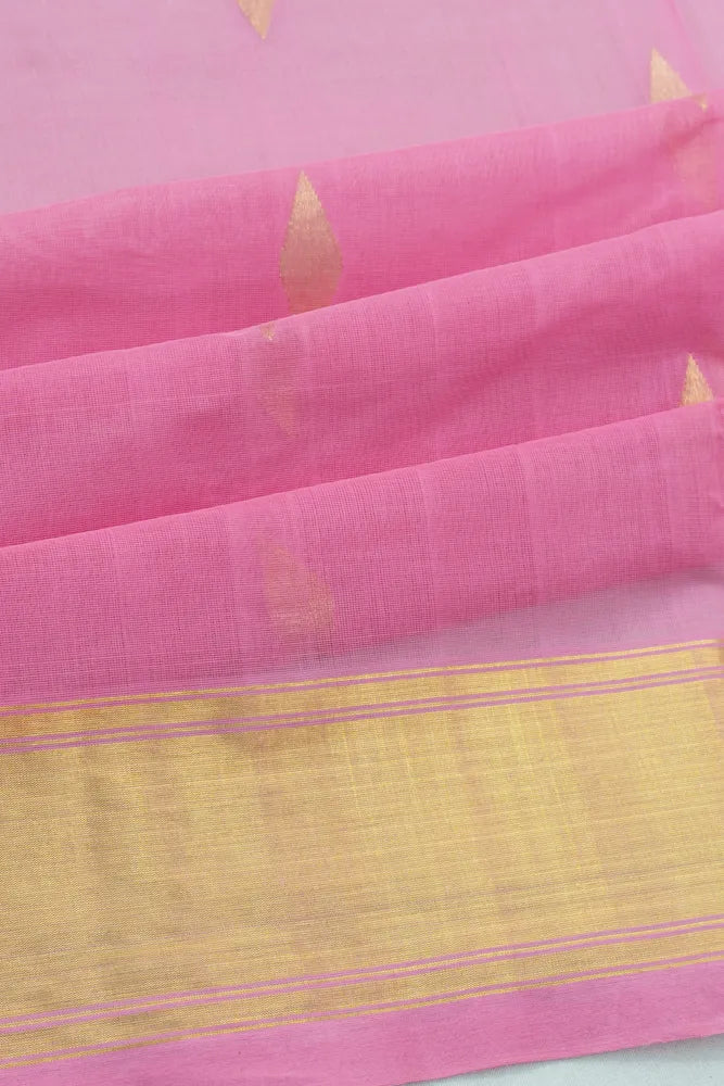 Venkatagiri Cotton Butta Pink Saree