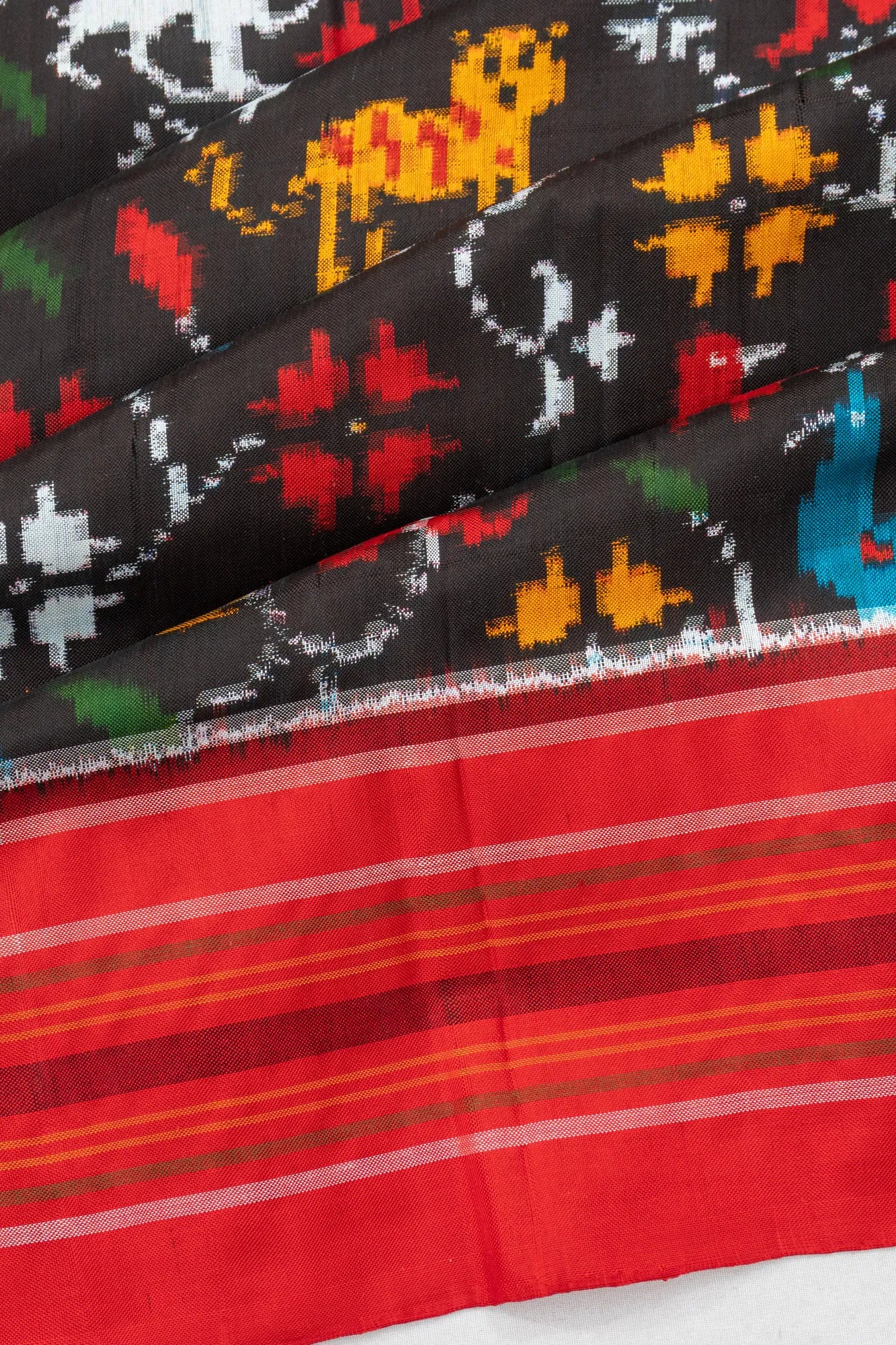 Pochampally Silk Ikat Black Saree