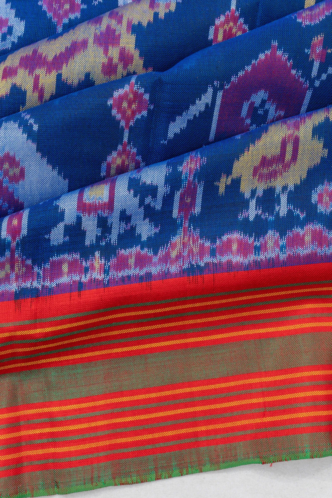 Pochampally Silk Ikat Blue Saree
