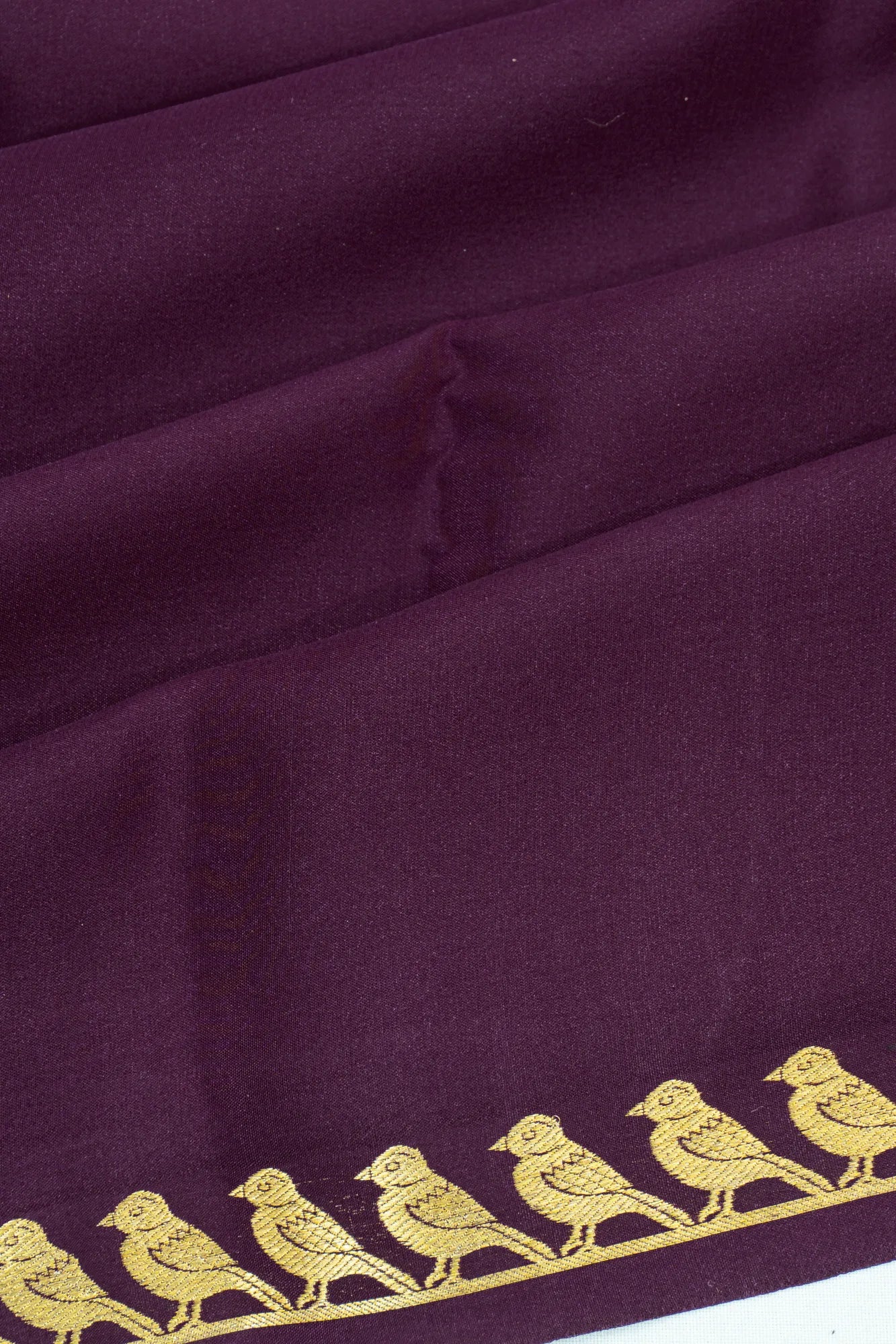 Mysore Silk Plain Purple Saree