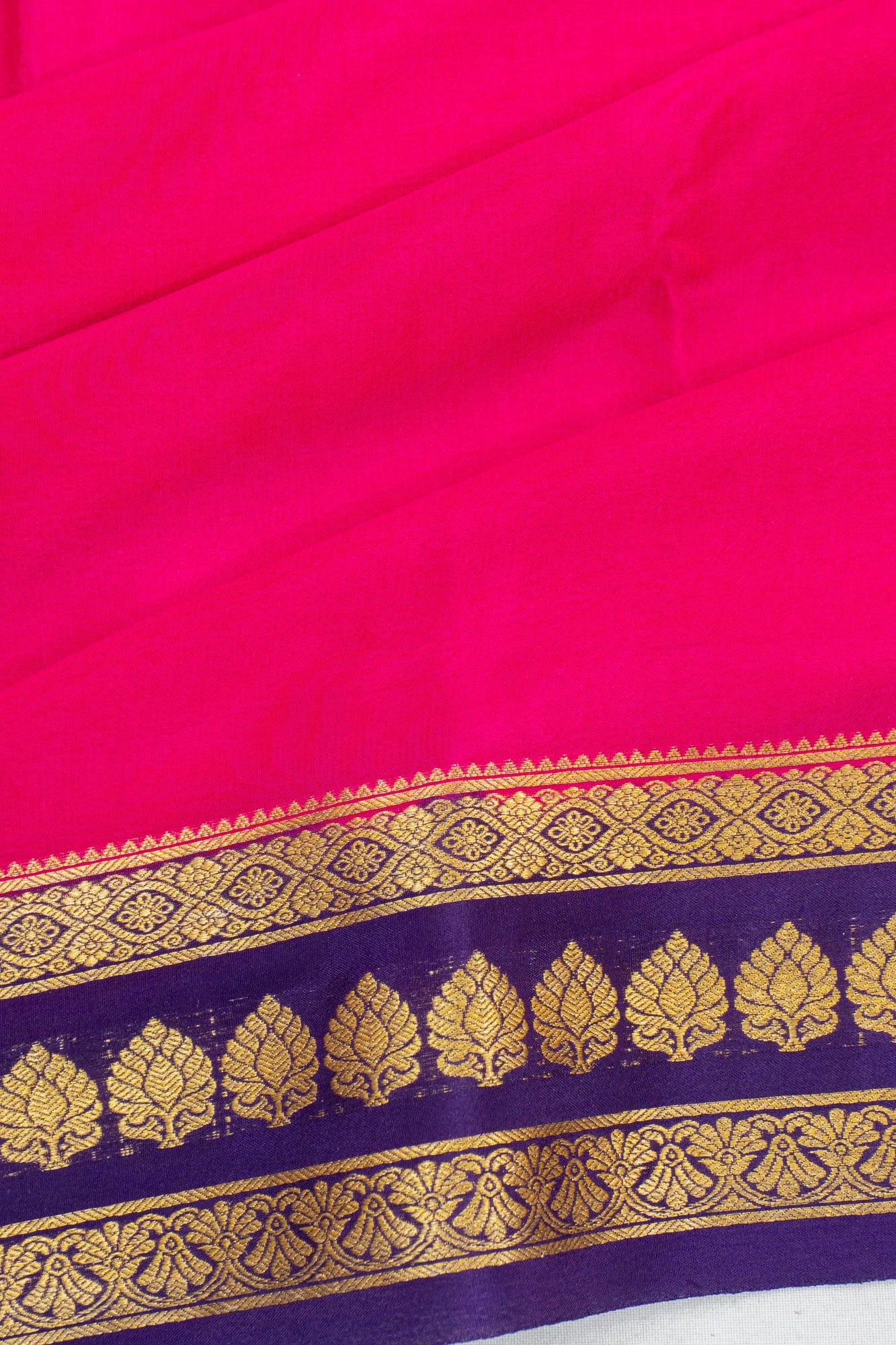 Mysore Silk Plain Pink Saree