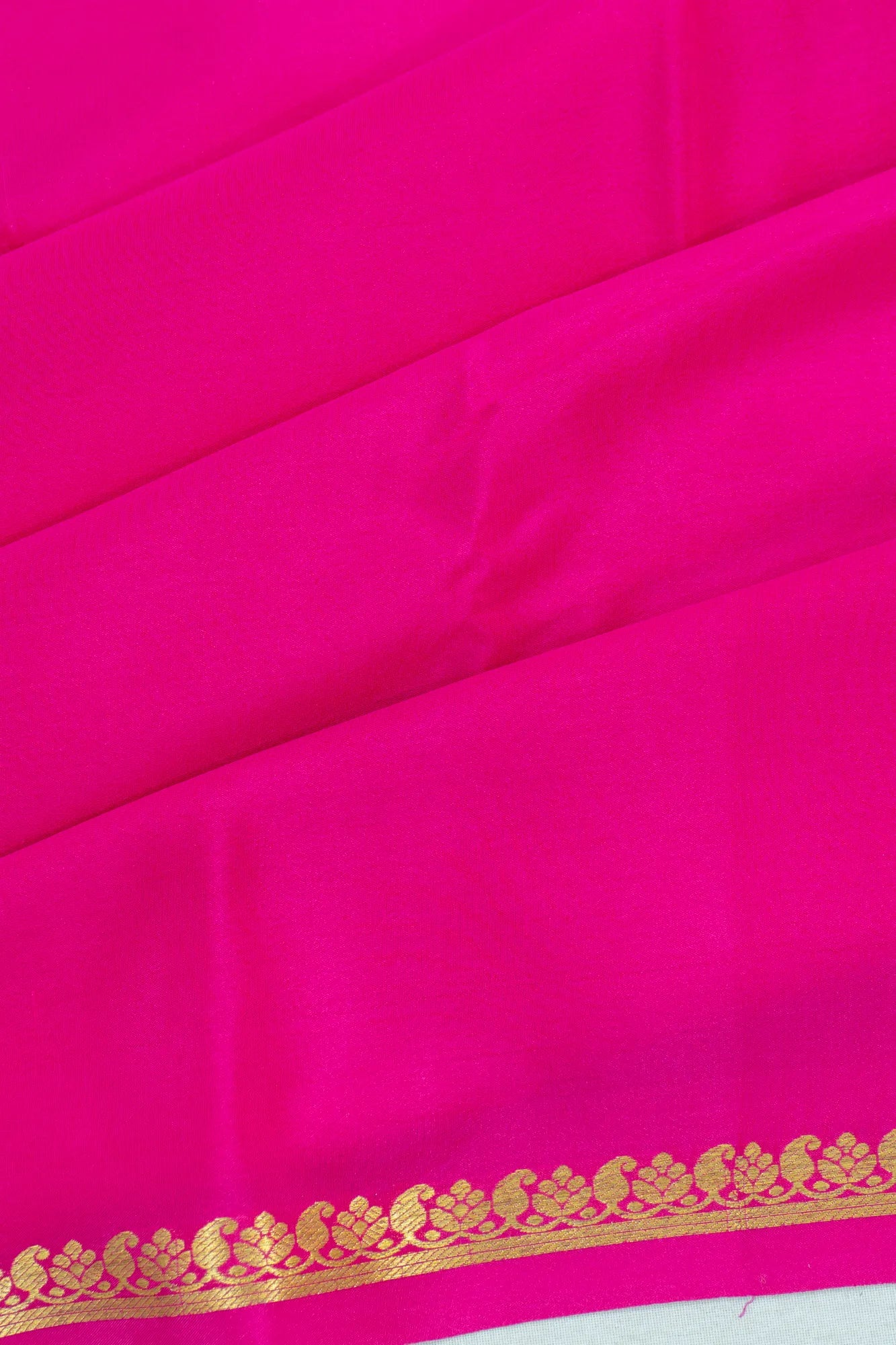 Mysore Silk Plain Pink Saree