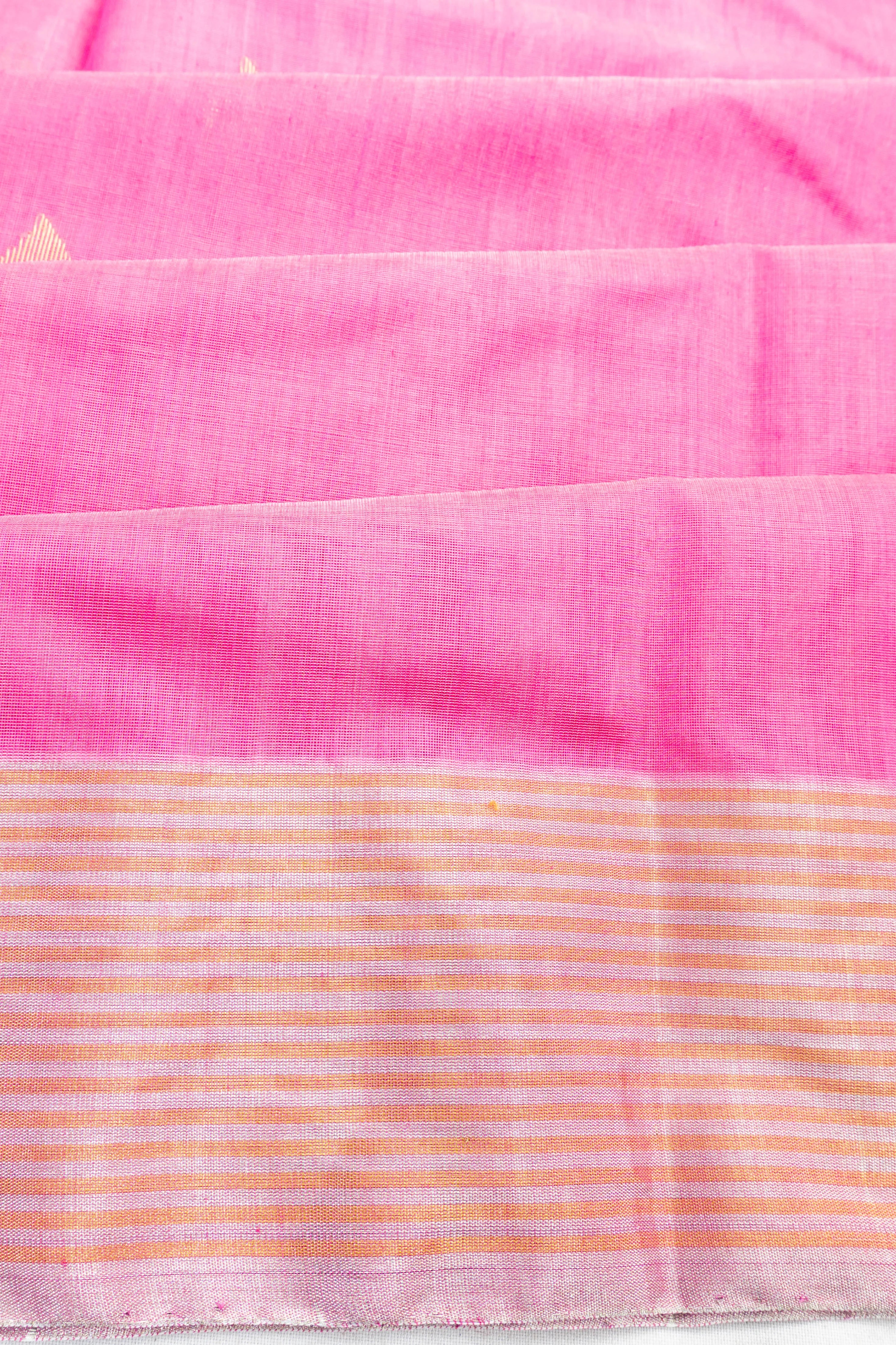 Chanderi Cotton Butta Pink Saree