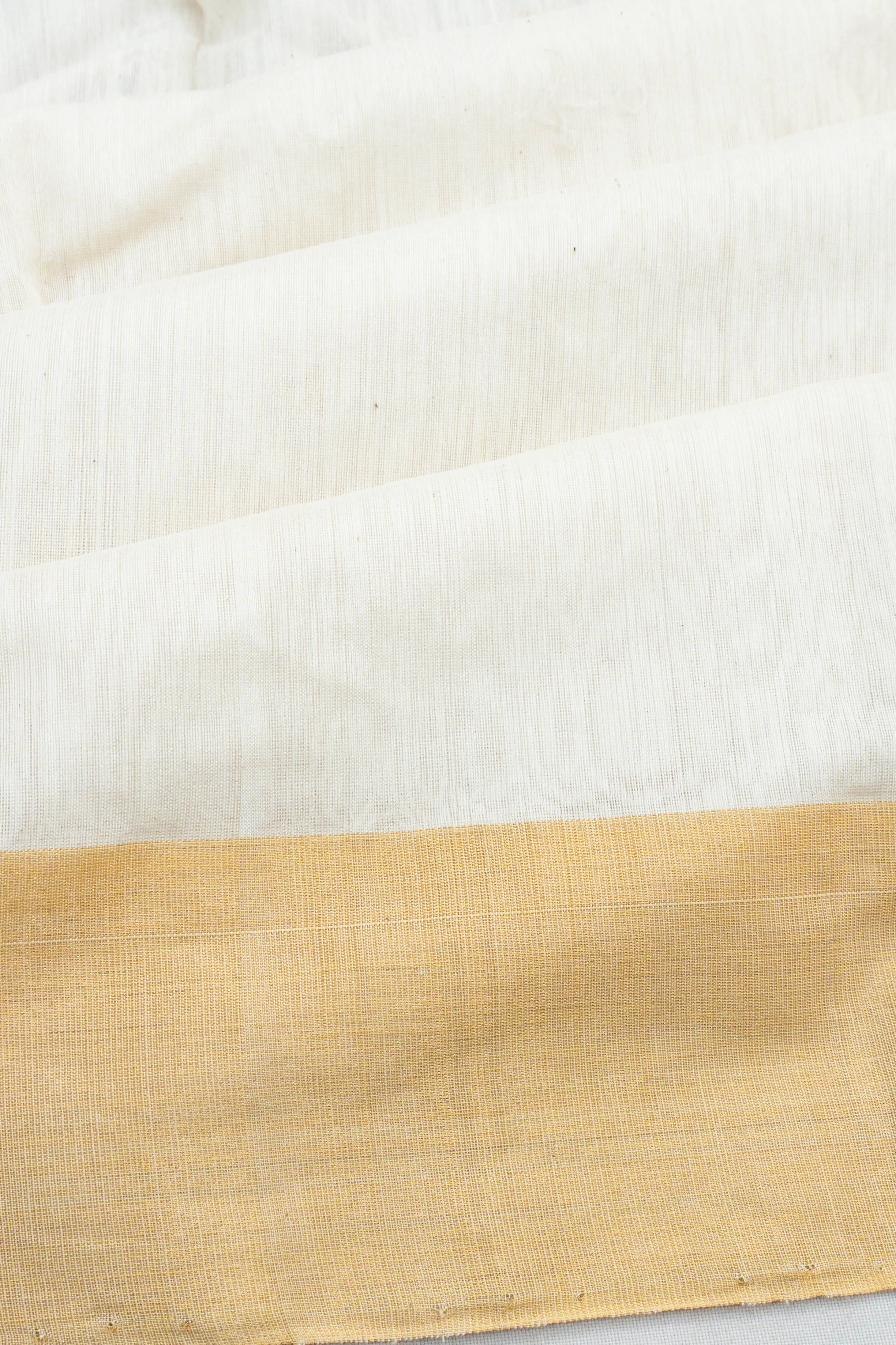 Chanderi Cotton Butta White Saree