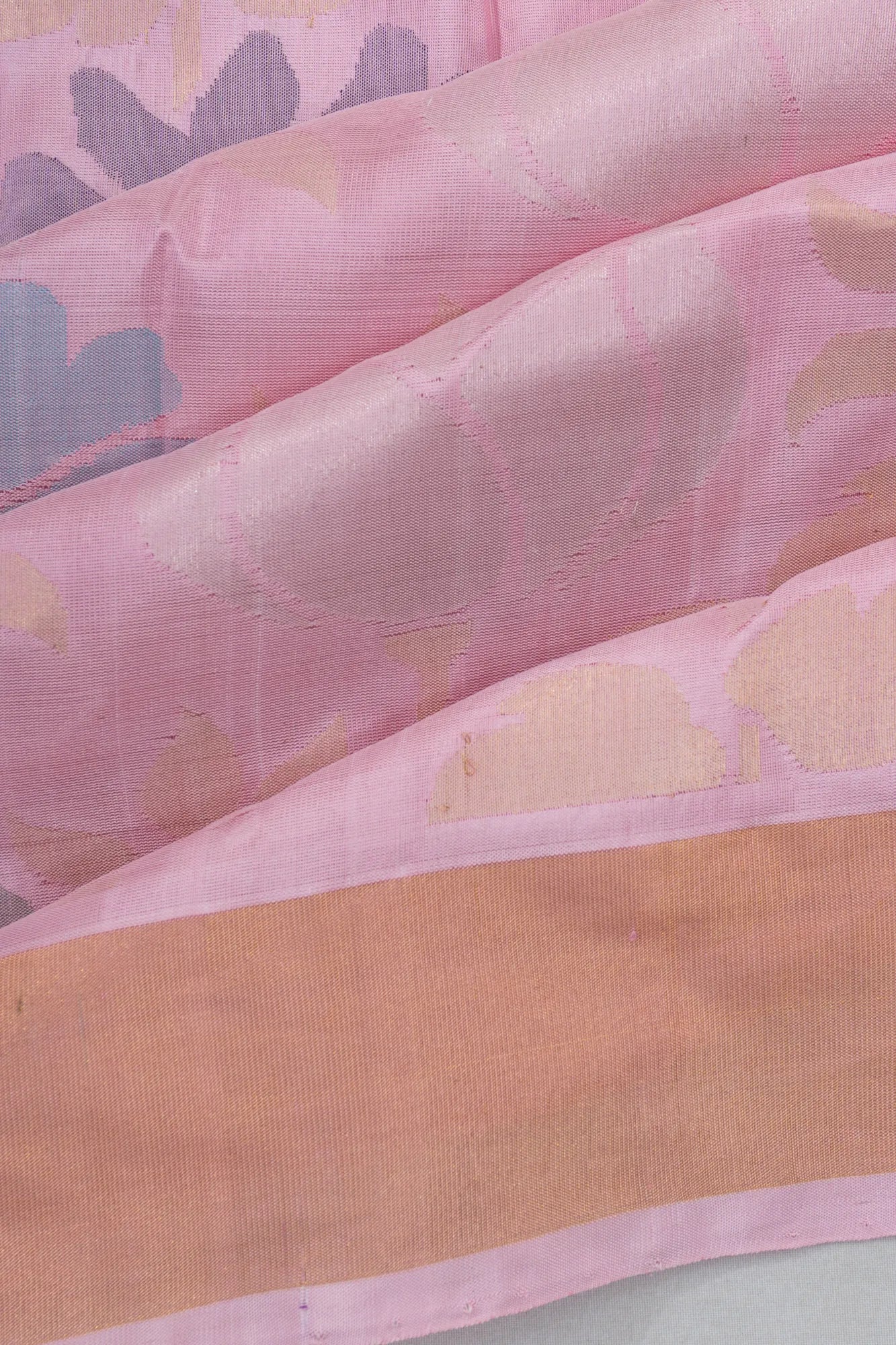 Uppada Silk All Over Jamdani Jaal Baby Pink Saree