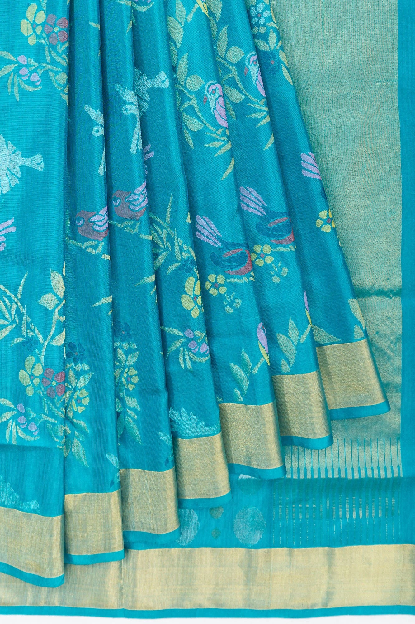 Uppada Silk All Over Jamdani Jaal Sky Blue Saree