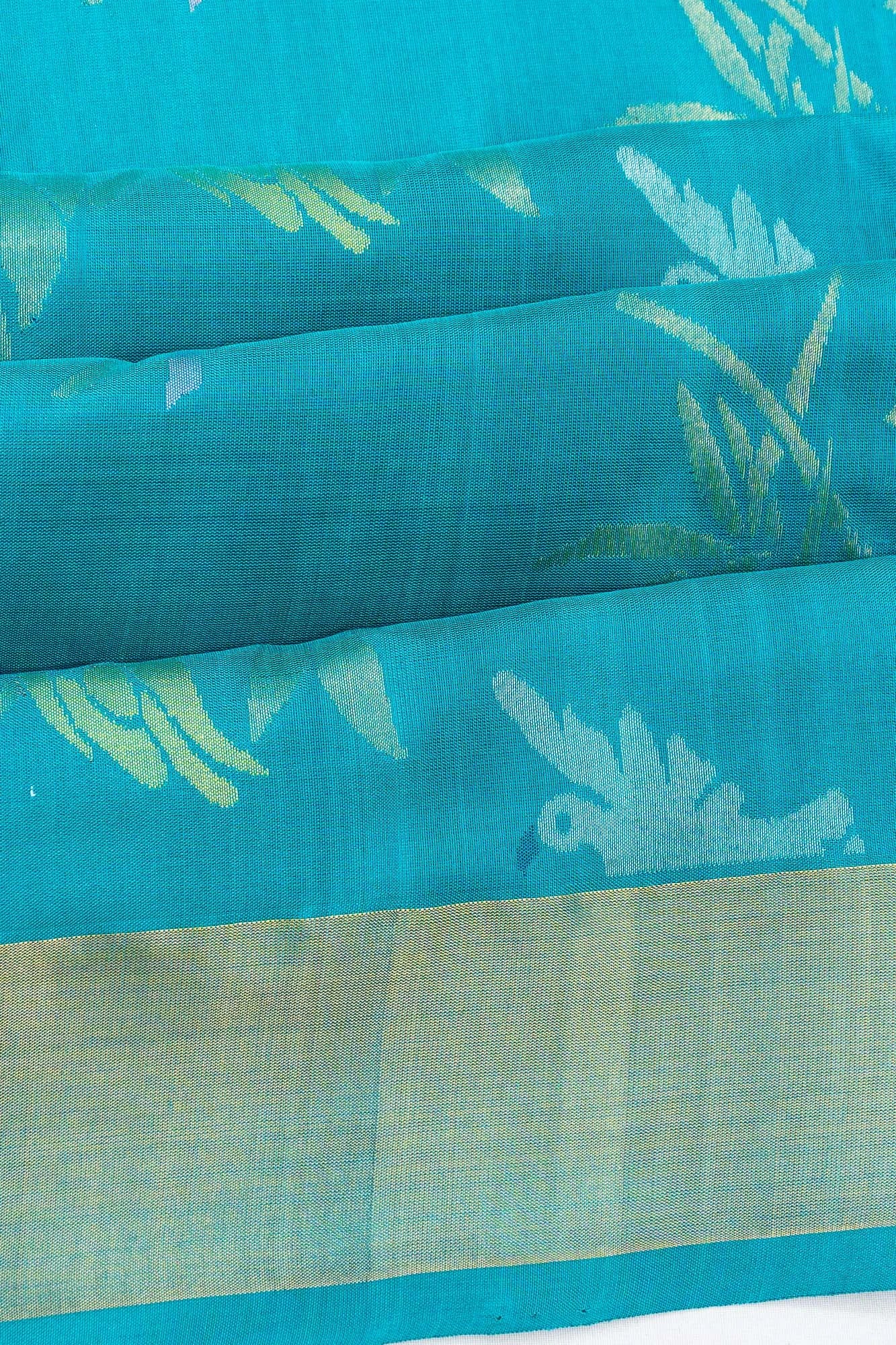Uppada Silk All Over Jamdani Jaal Sky Blue Saree