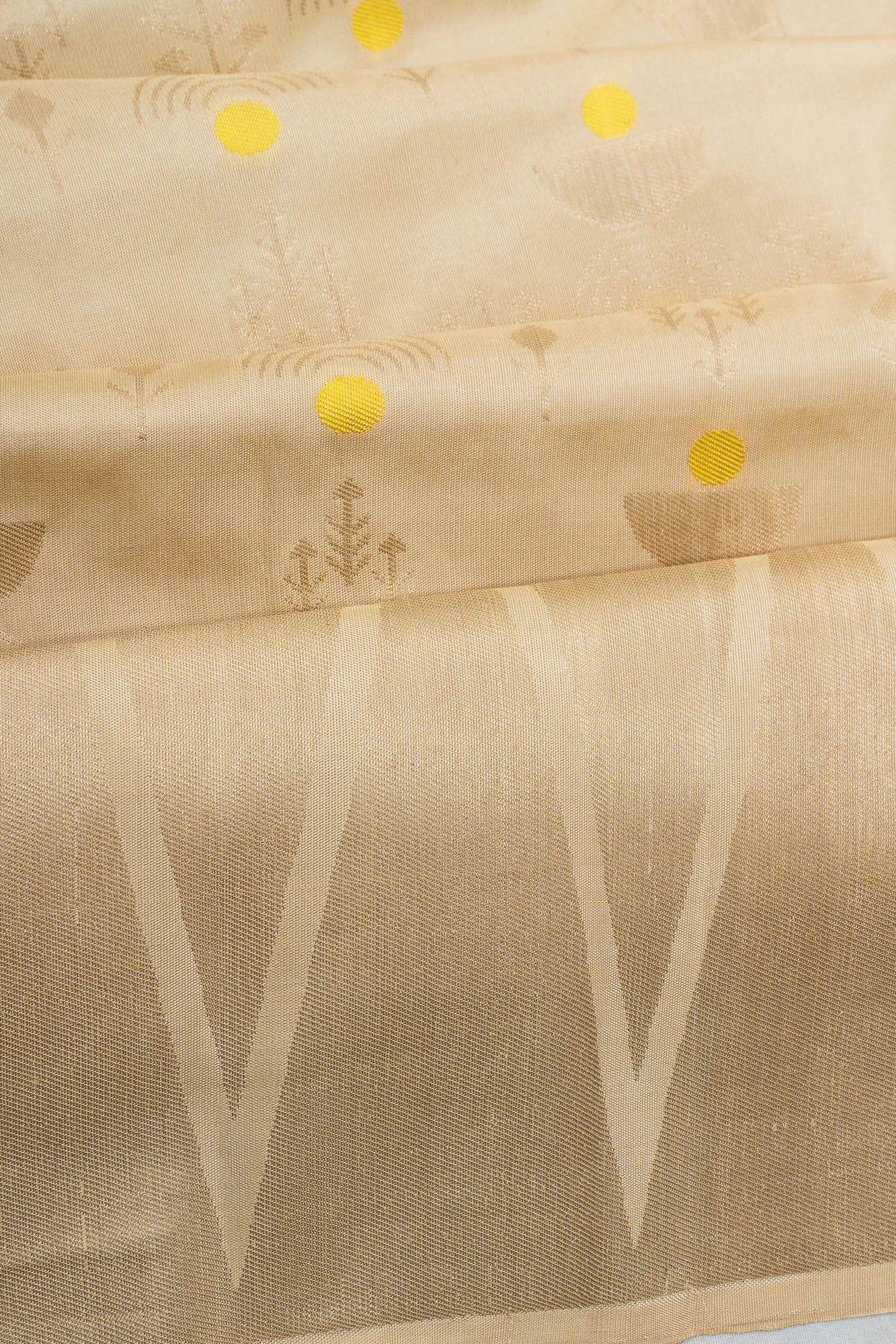 Coimbatore Soft Silk Brocade Gold Saree
