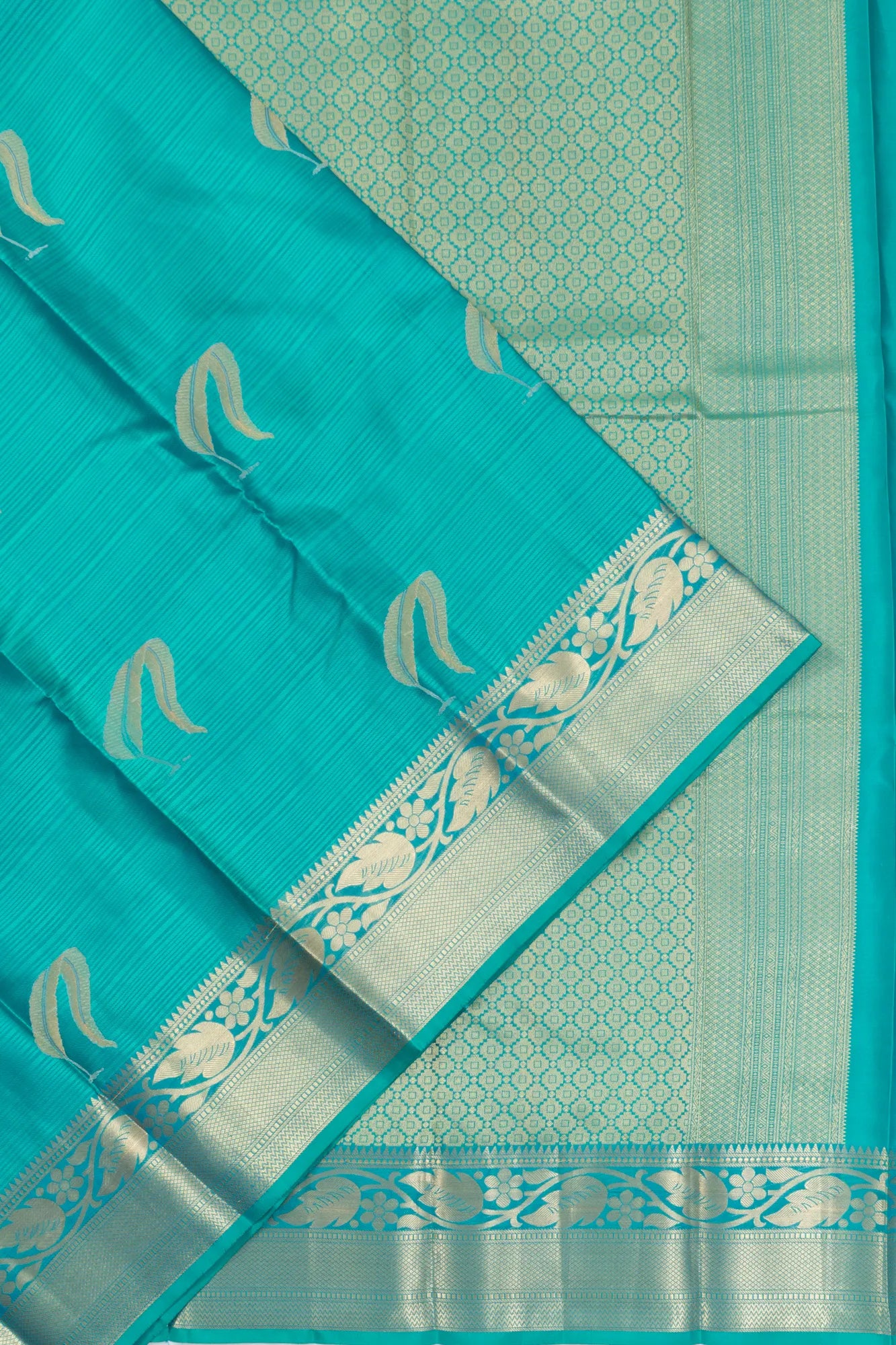 Coimbatore Soft Silk Butta Sea Green Saree